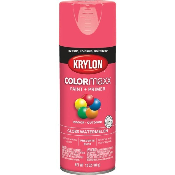 (12)-Krylon ColorMaxx 12 Oz. Gloss Spray Paint, Watermelon Model: K05544007