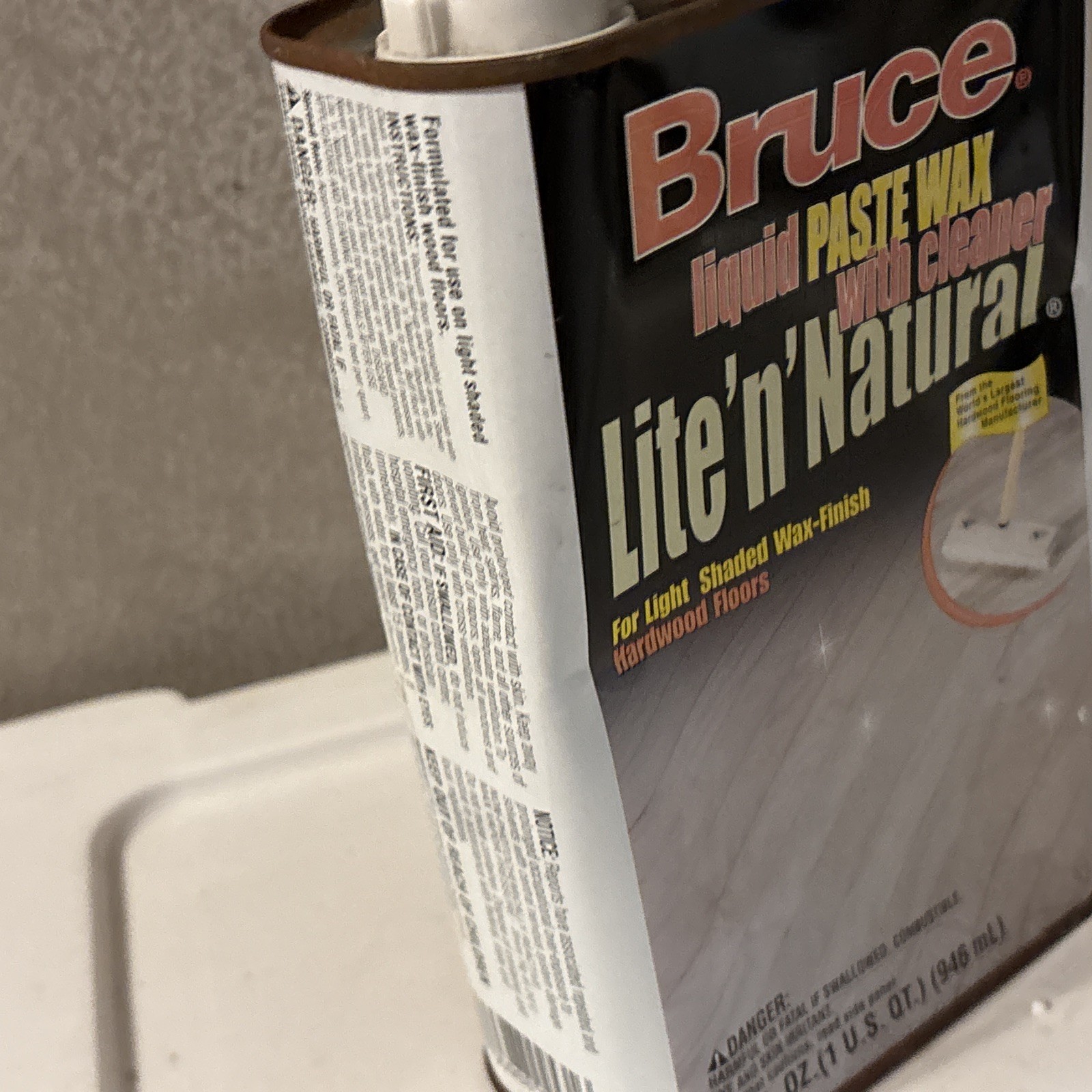 Bruce Lite ‘n’ Natural Liquid Paste Wax Cleaner Hardwood Floors 32 fl oz B