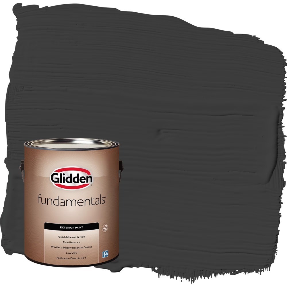 1 Gallon Flat Black Exterior Paint for Home and Outdoor Projects