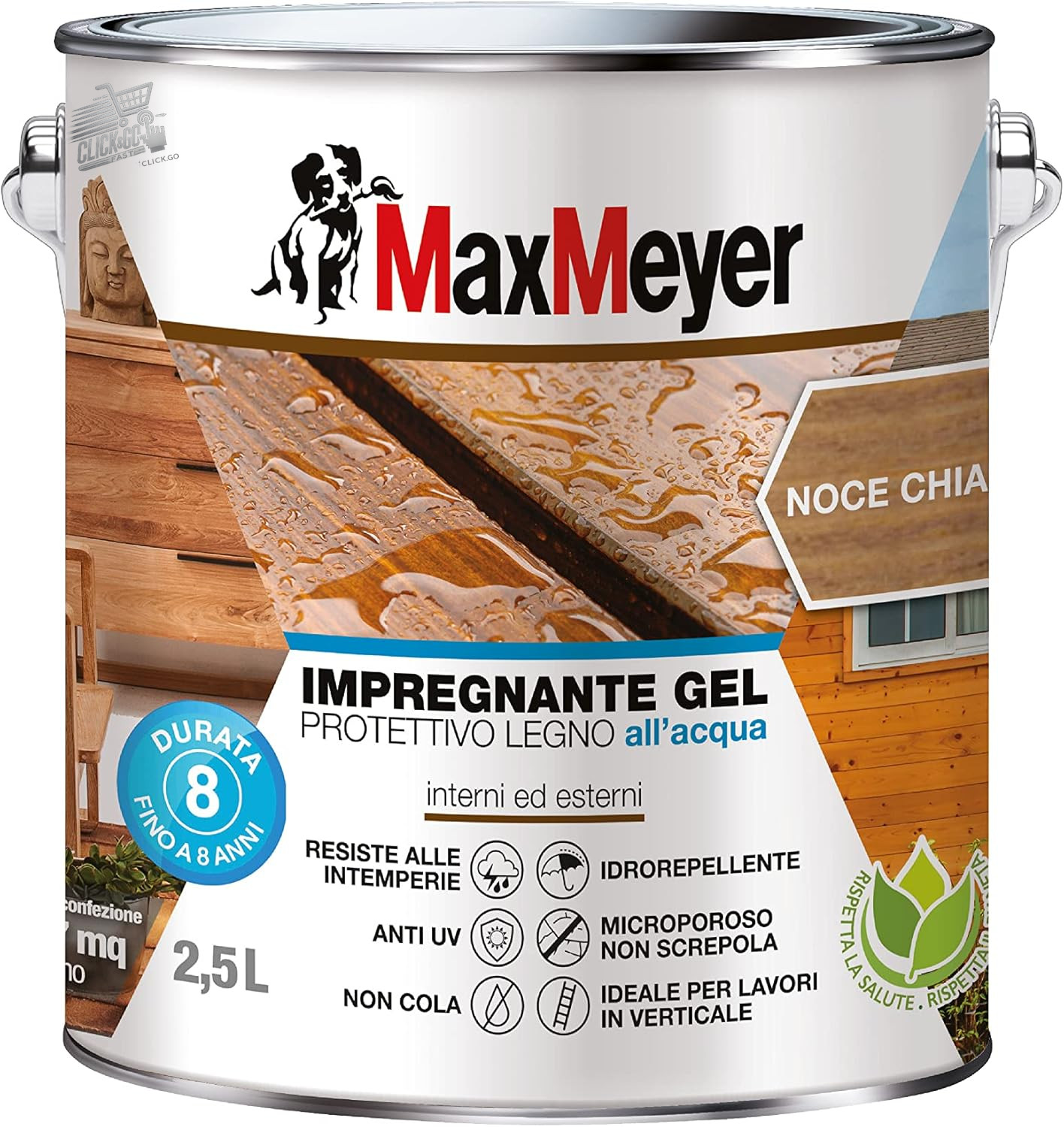 LIGHT WALNUT WATER GEL IMPREGNATOR 2.5L WOOD OUTDOOR PROTECTION INTERIOR