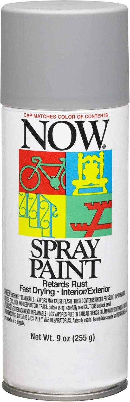 9 oz Gray Enamel Primer Spray – Protects Against Rust for Lasting Finish