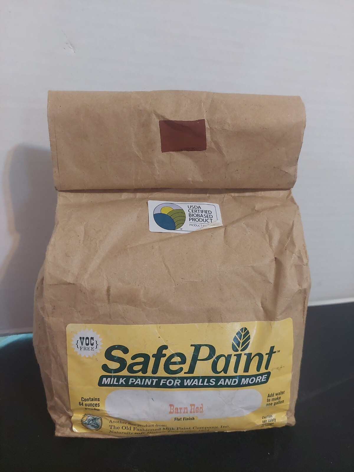 SafePaint Milk Paint Barn Red Flat Finish 64 oz Powder-makes 1 gallon VOC Free