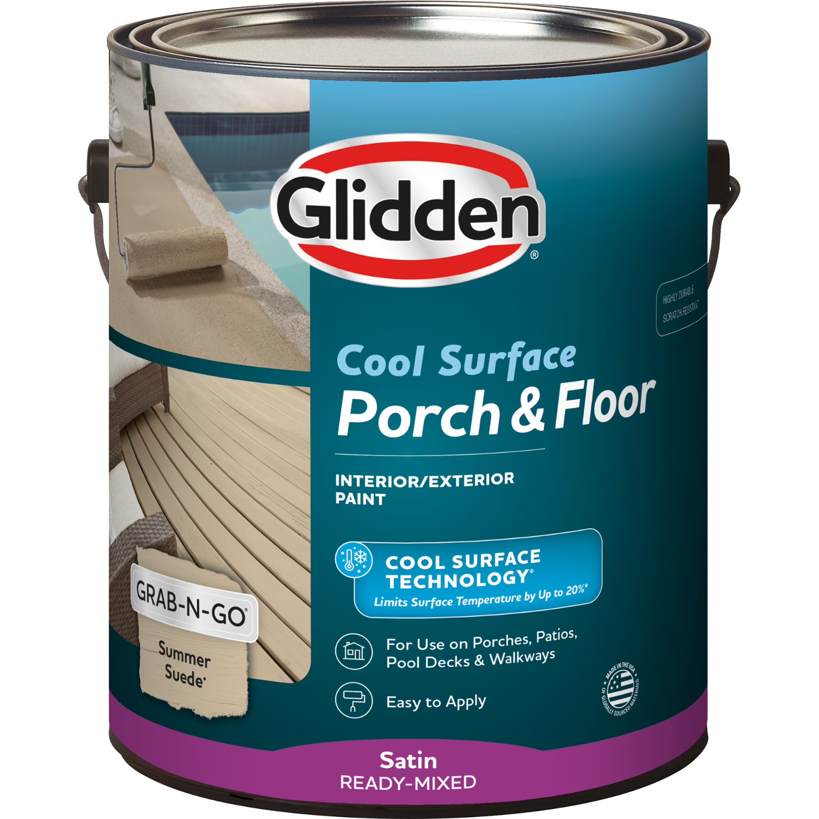 Glidden Glidden Porch and Floor with Cool Surface Technology Satin Interior/Exte