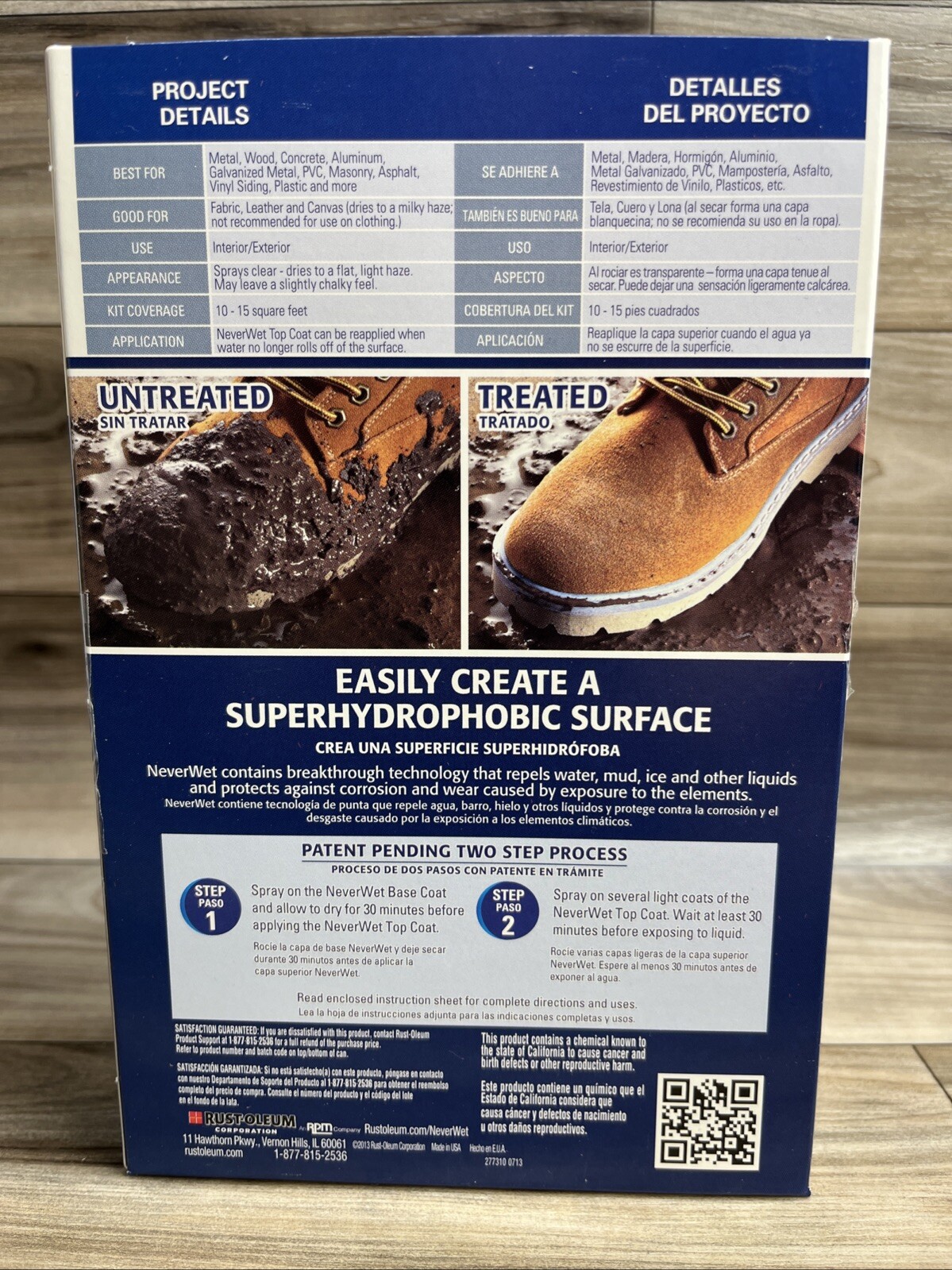 Rust-Oleum® NeverWet™ MULTI SURFACE liquid repelling treatment kit NEW