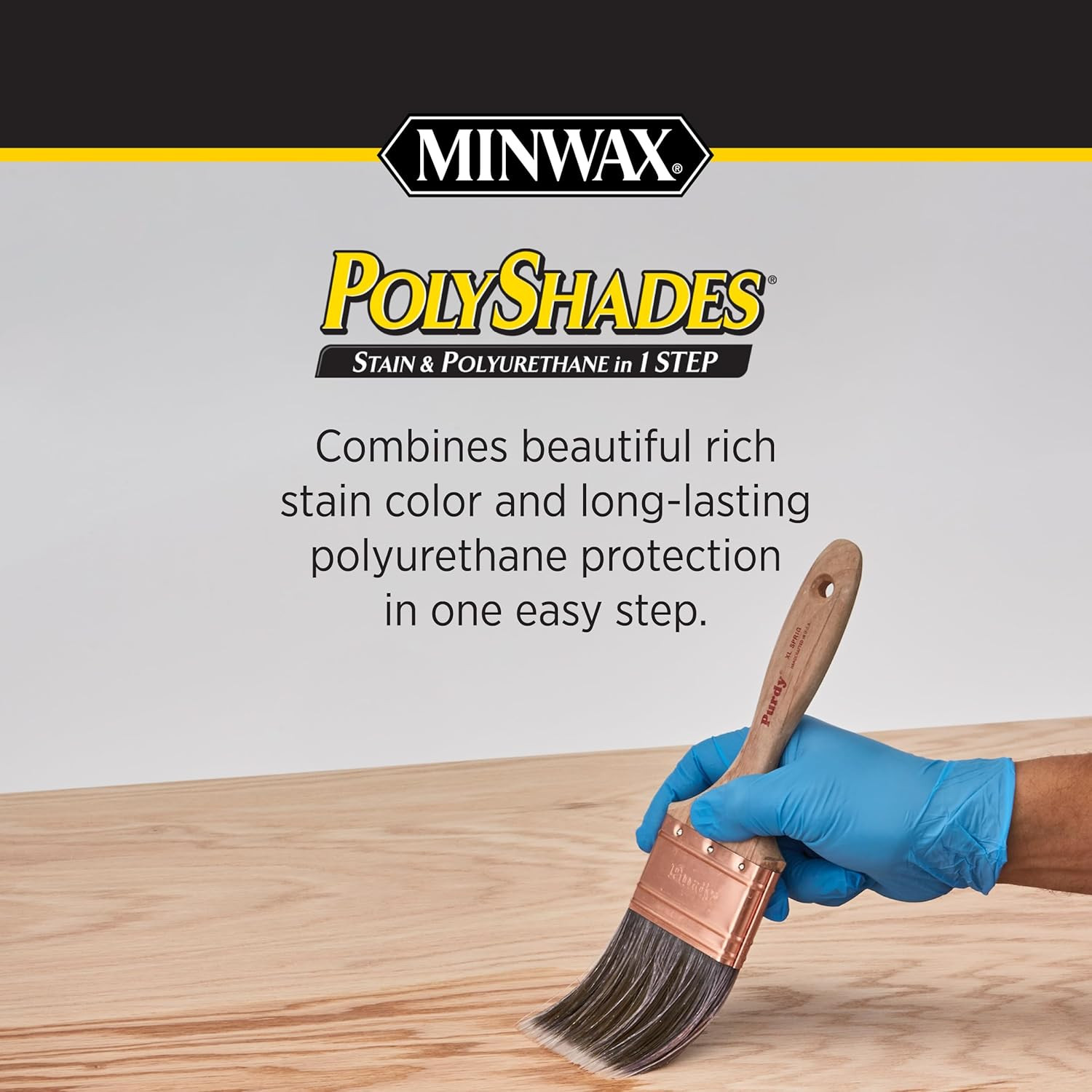 613970444 Polyshades – Stain & Polyurethane in 1 Step, Quart, Espresso, Satin