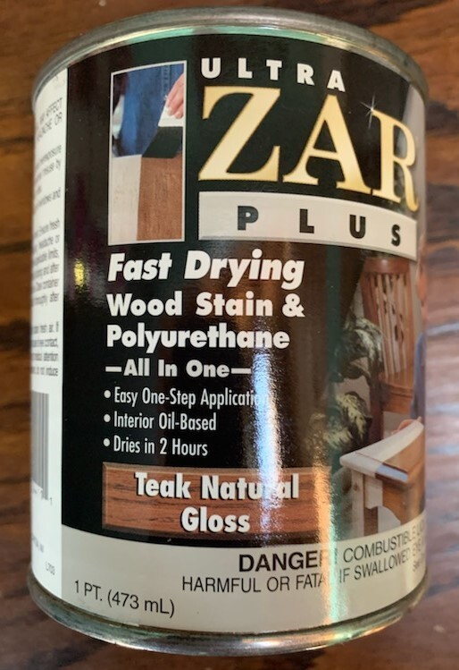 ZAR ULTRA PLUS 144 Teak Natural/GLOSS Stain and Polyurethane All in One PINT
