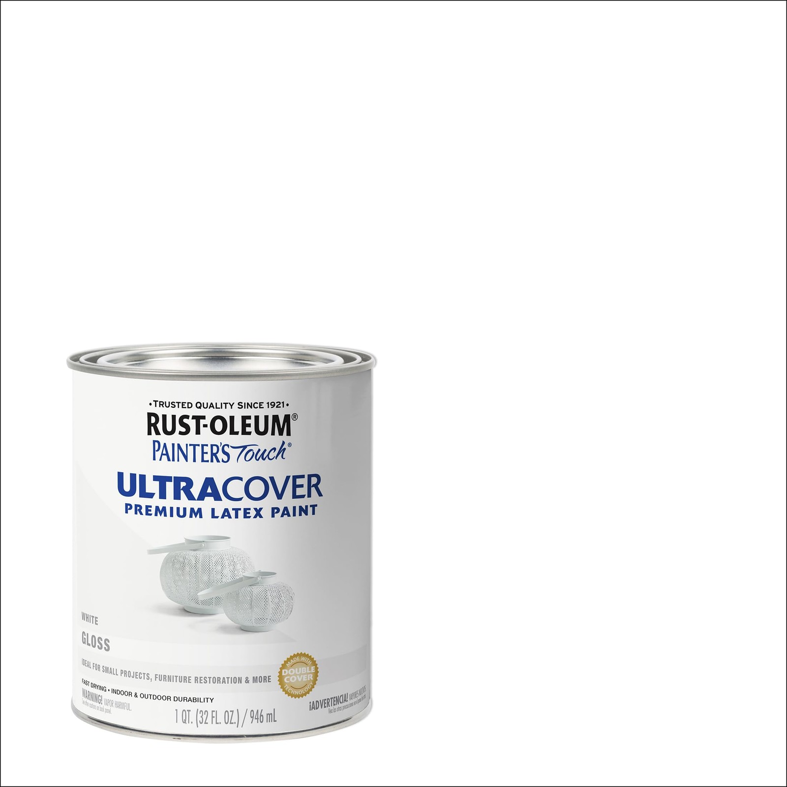 Rust Oleum 1992502 Painter s Touch Latex Paint Gloss White 32 Fl Oz 1 Quarts