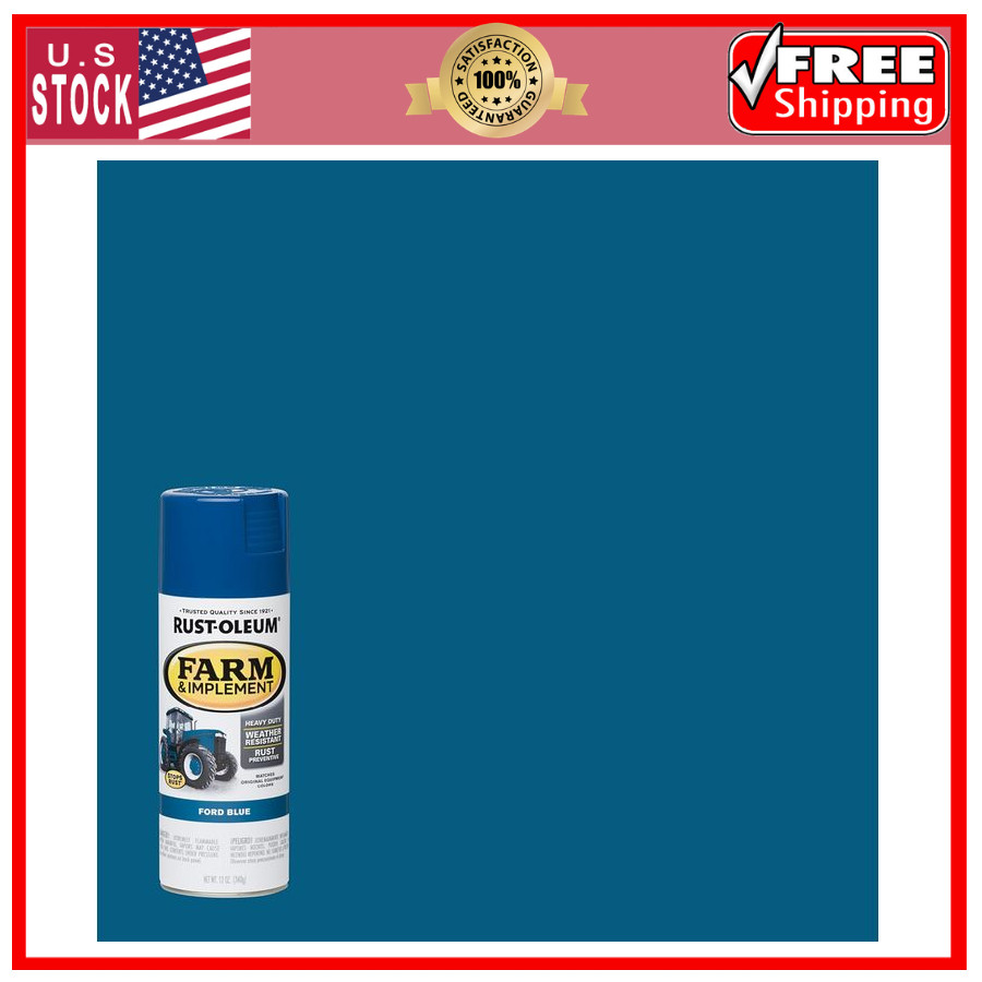 Ford Blue Specialty Farm & Implement Gloss Spray Paint- 12 oz 6 Pack Durable