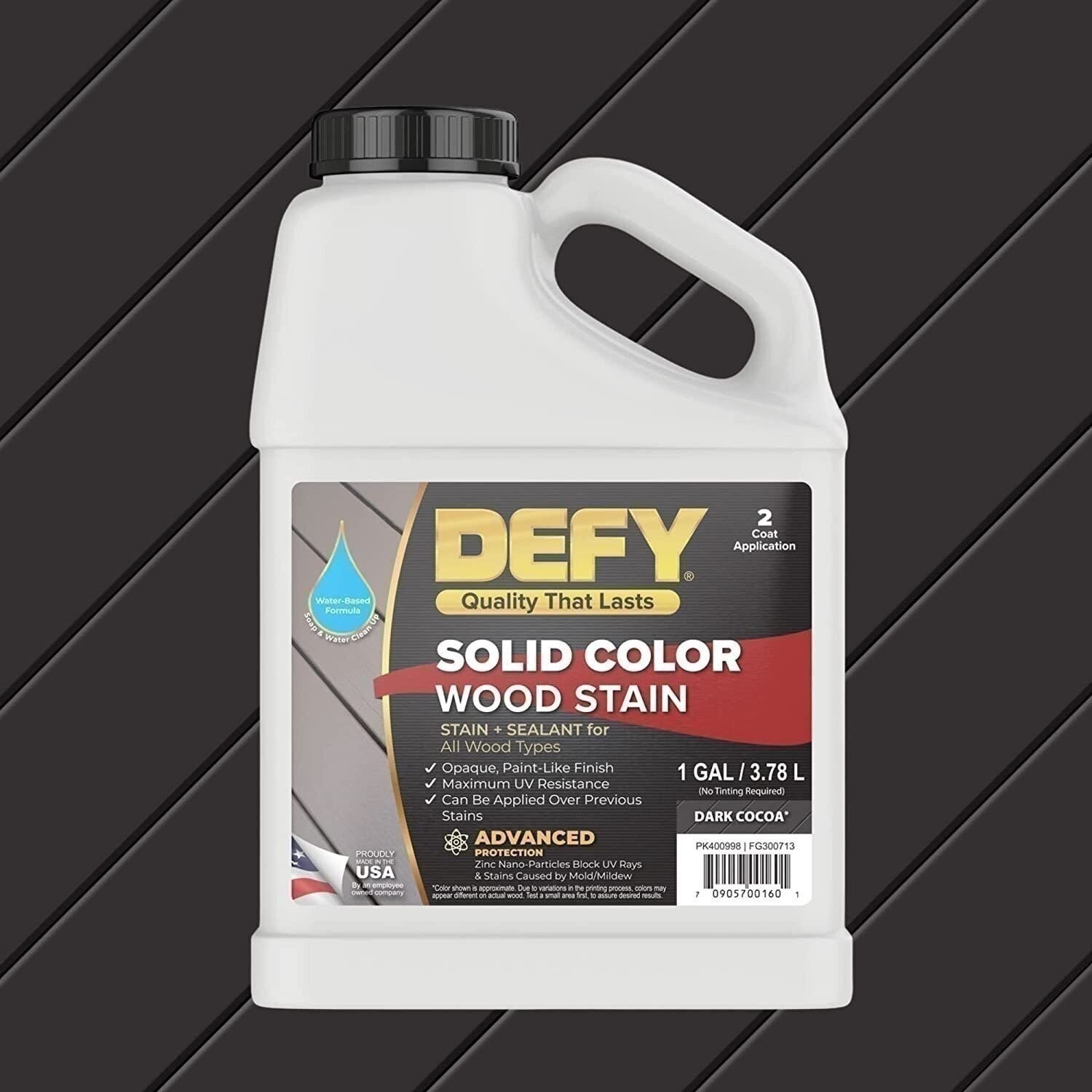 DEFY Solid Color Wood Stain Sealer – Deck Paint and Sealer for Decks, Fences,…