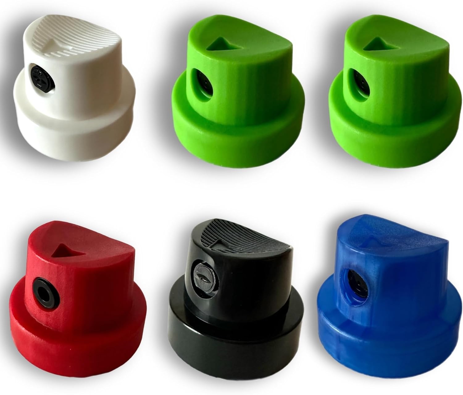 6pc (1 pk) Replacement Female Spray Paint Caps Variety Pack Aerosol Spray Can