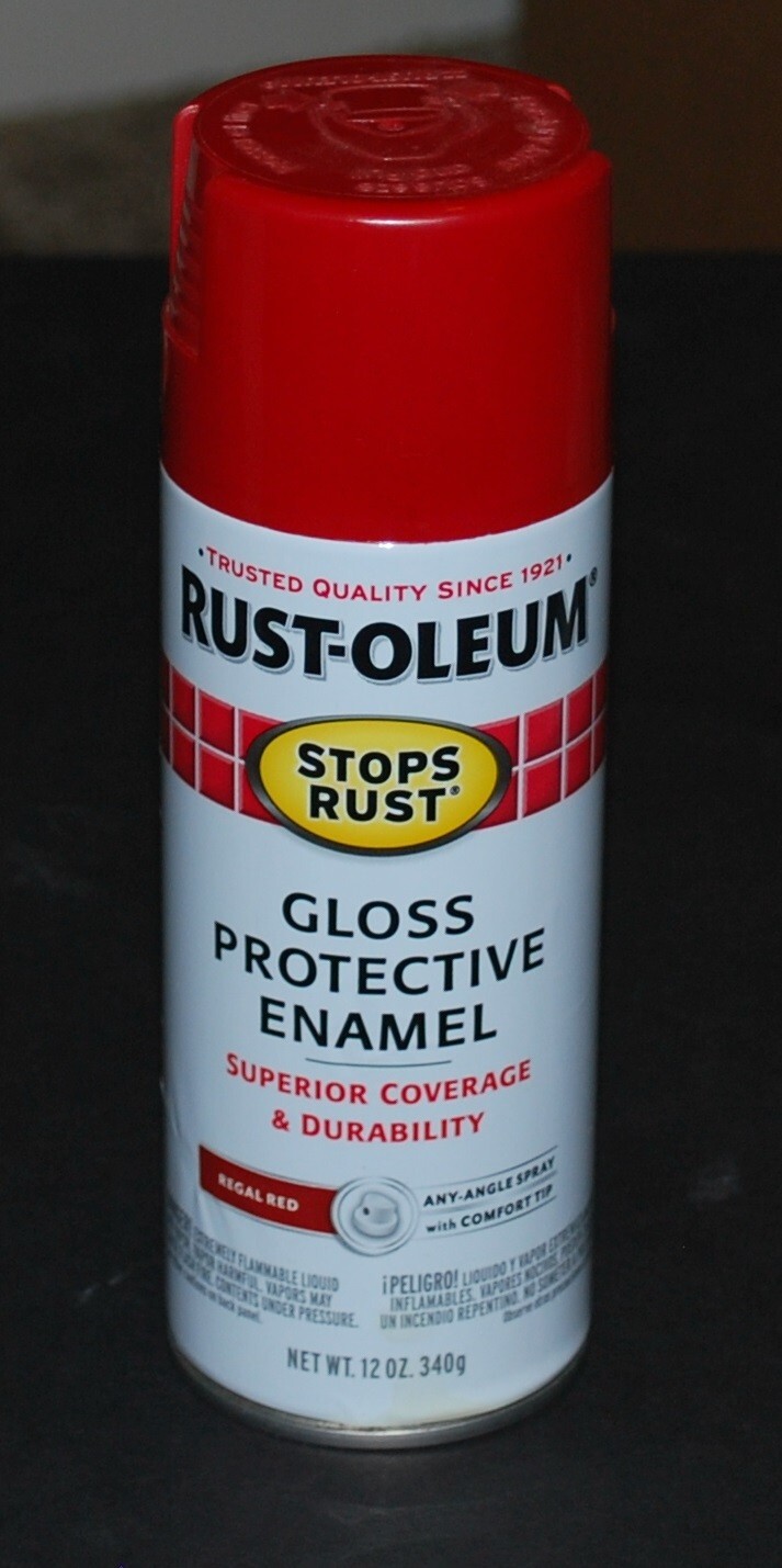 RUST-OLEUM REGAL RED STOPS RUST SPRAY PAINT 12 OZ ALMOST FULL GOOD FOR TORO MOWE