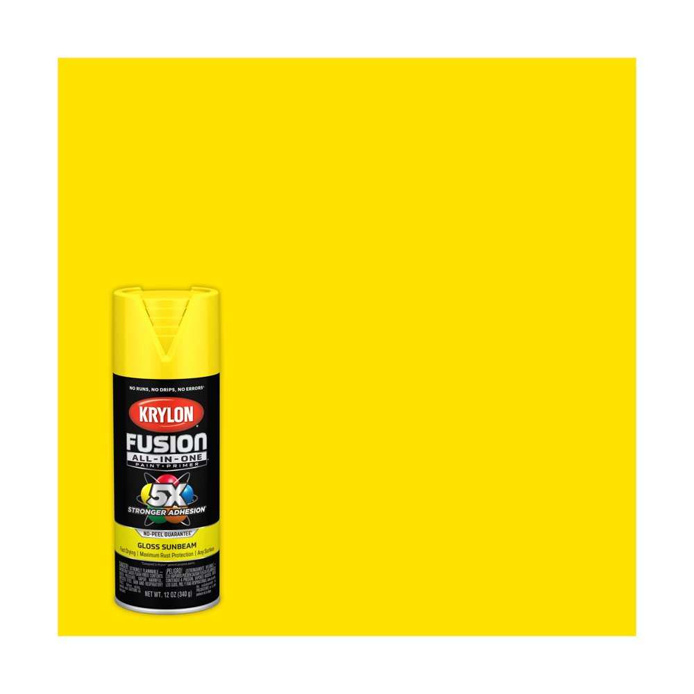 Rust Protection All Surfaces Gloss Sunbeam Yellow Spray Paint In/Outdoor 12 Oz