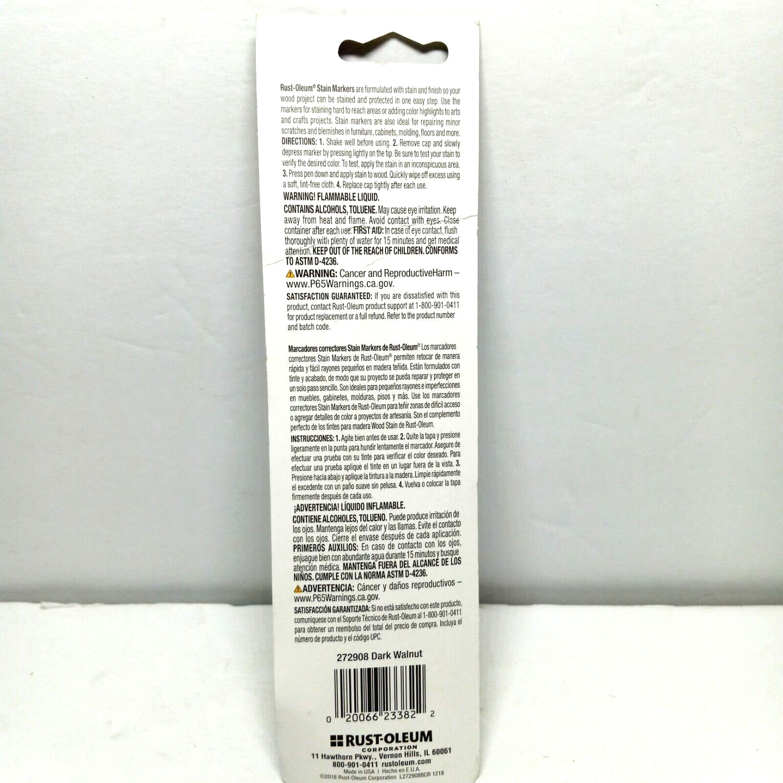 Rust-oleum Stain Marker (Dark Walnut) Touch Up Marker Scratch Cover Up Marker…