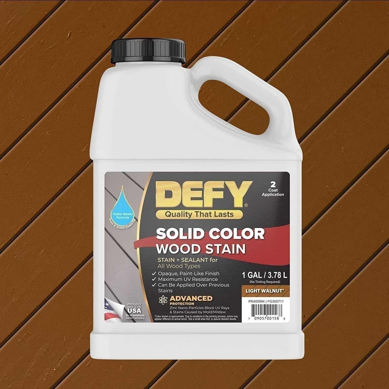 DEFY Solid Color Wood Stain Sealer – Deck Paint and Sealer for Decks, Fences,…