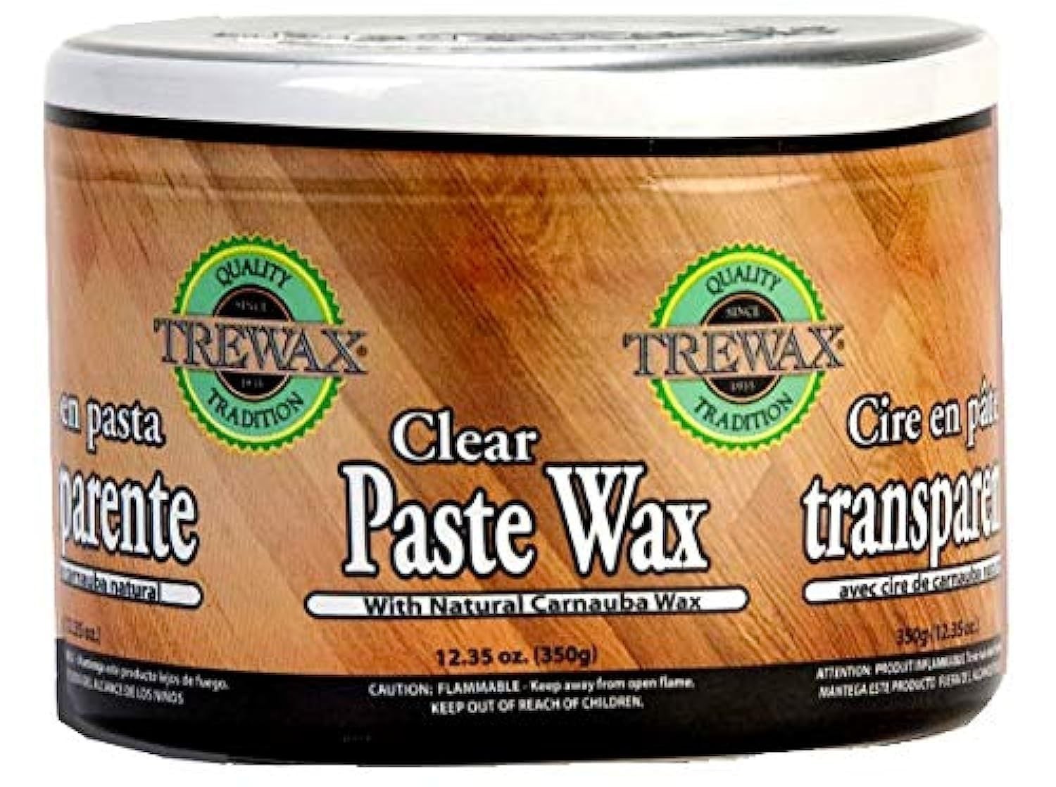 Clear Paste Wax with Carnauba – 12.35oz for Hardwood Floors, Furniture, Granite