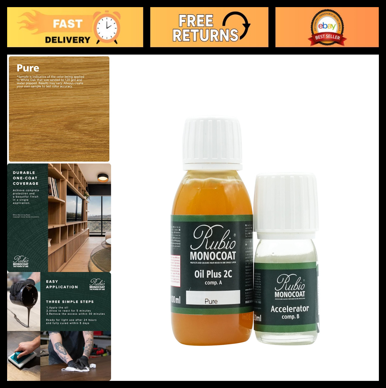 Eco-Friendly Wood Oil Finish – Quick-Dry Linseed Oil for Indoor Use, 130 ml