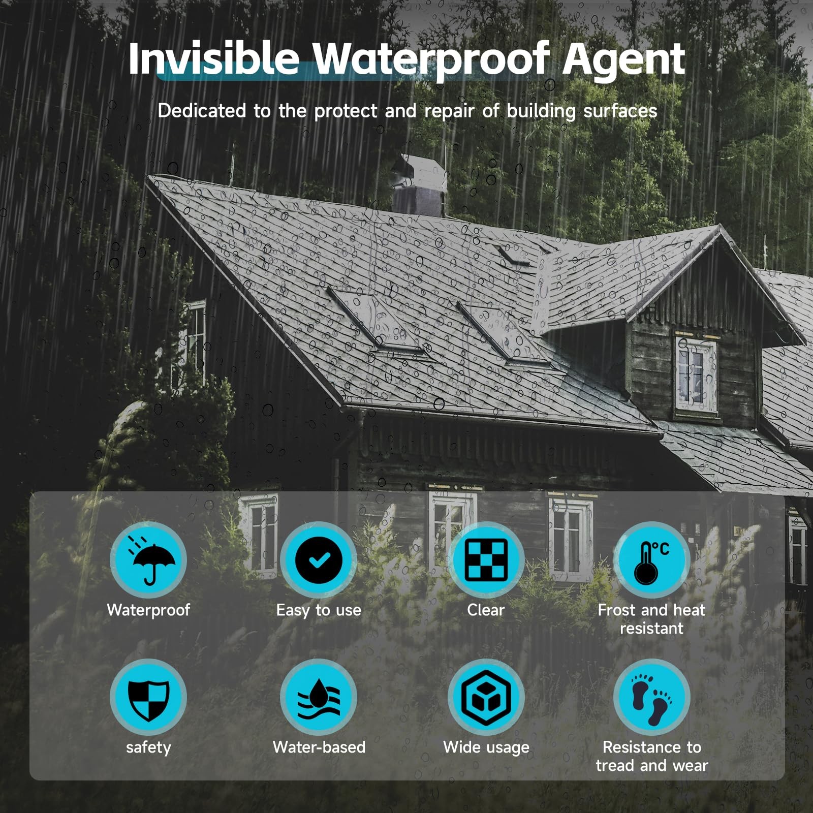 Transparent Waterproof Coating, Indoor & Outdoor 16 fl oz,