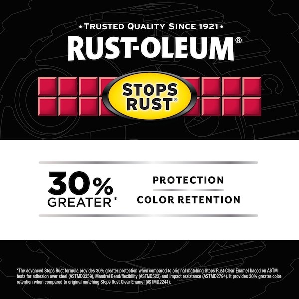 Rust-Oleum 376885 Rust Preventative Spray Paint, Crystal Clear, Gloss, Solvent,