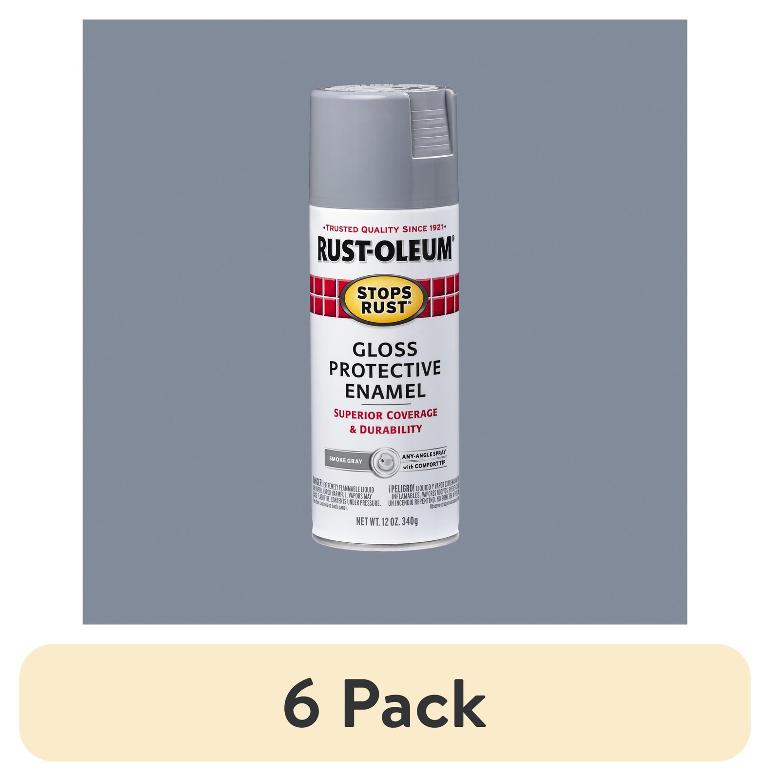 Black, Stops Rust Protective Enamel Satin Spray Paint-7777830, 12 Oz