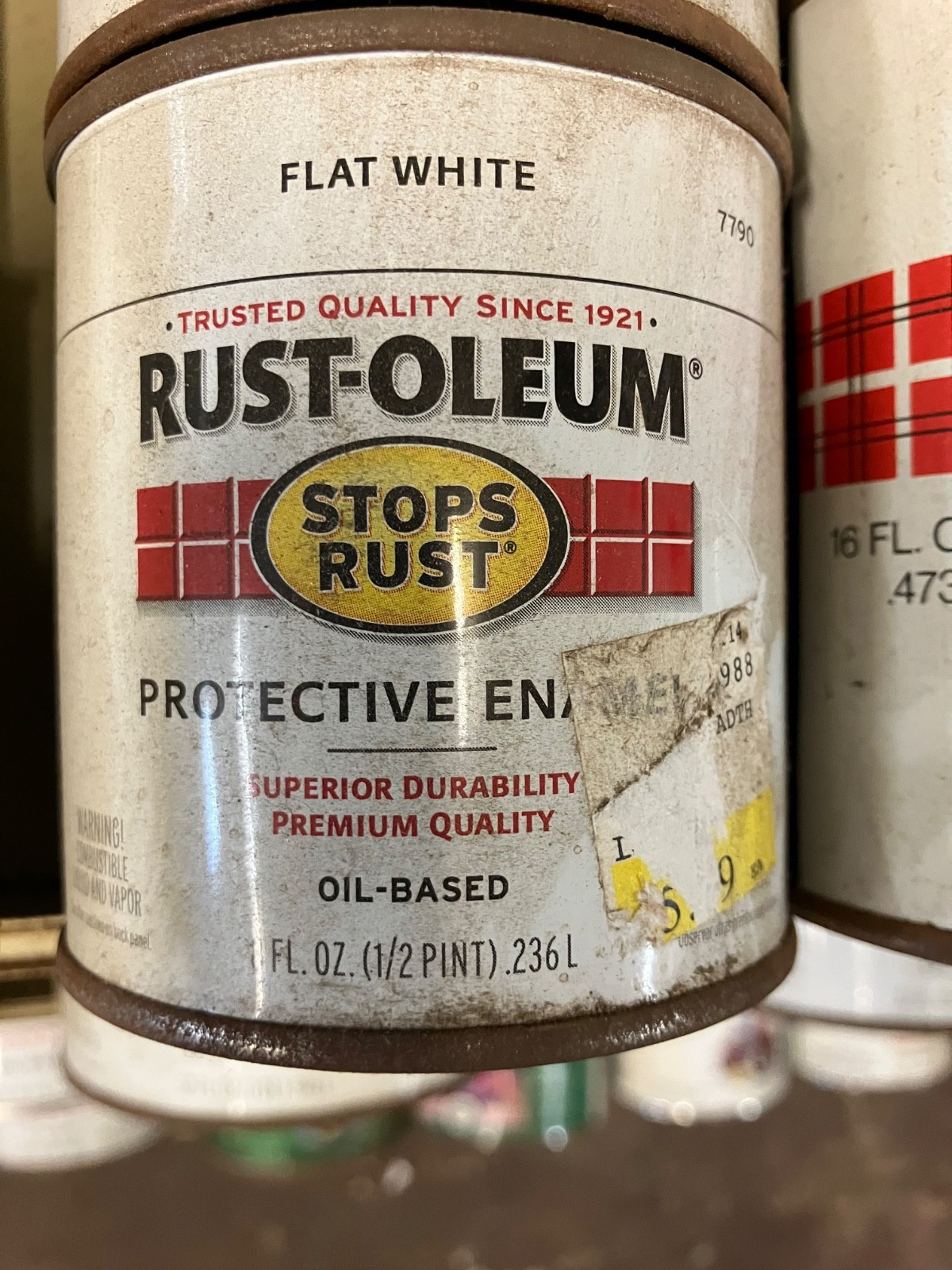 Rust-Oleum 1/2-Pint 8-Ounce Protective Enamel FLAT WHITE