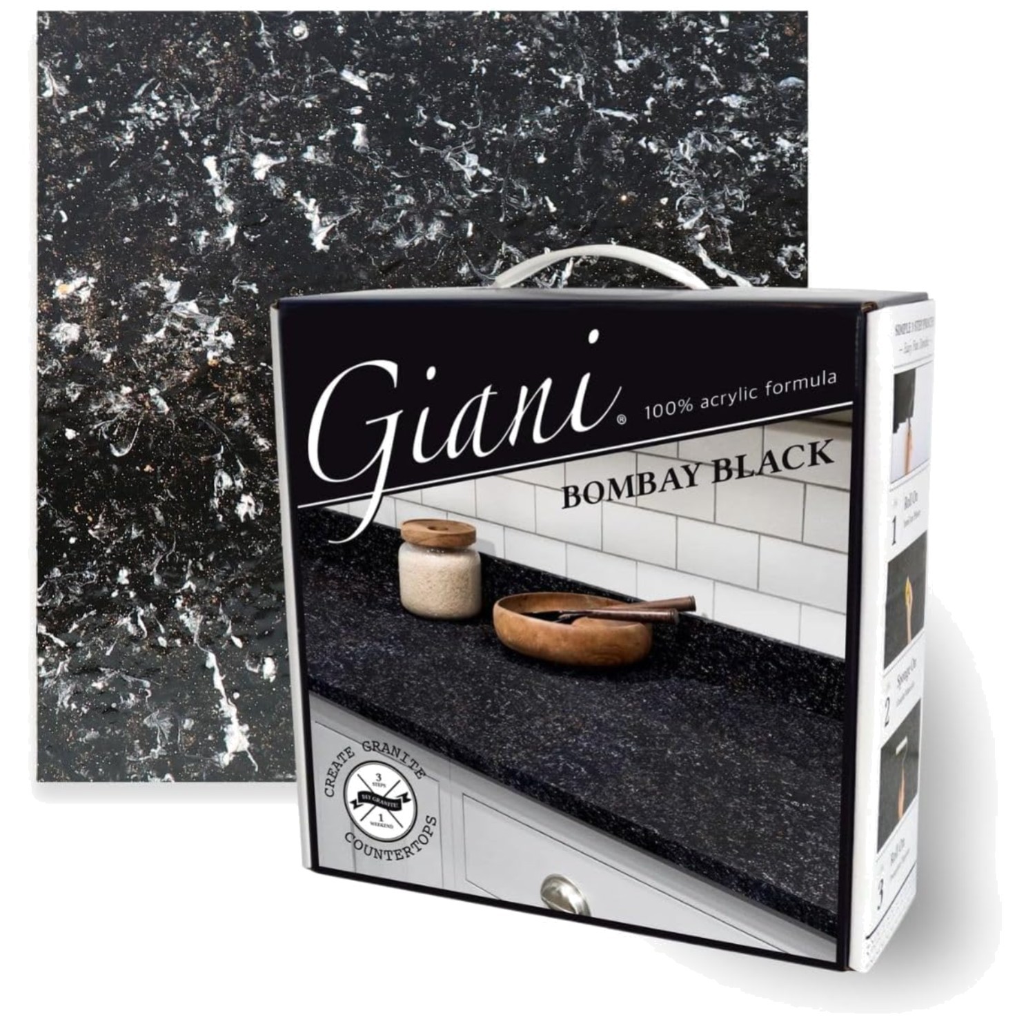 Granite Countertop Paint Kit – Bombay Black