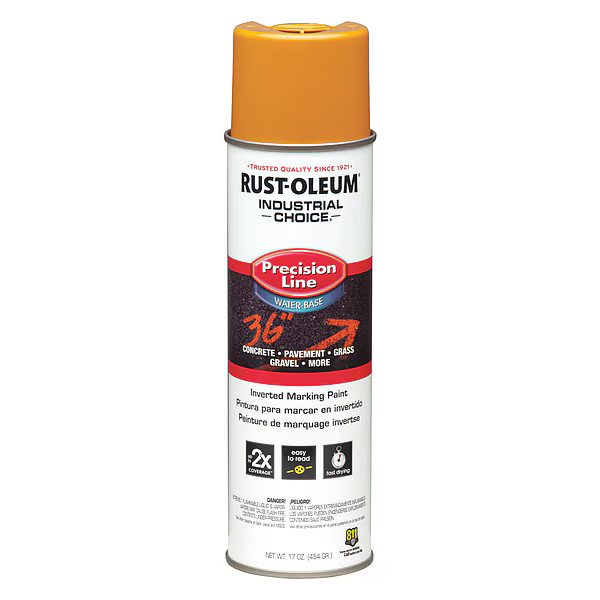Industrial Choice Inverted Marking Paint, 17 oz., Yellow, Water -Based 203033