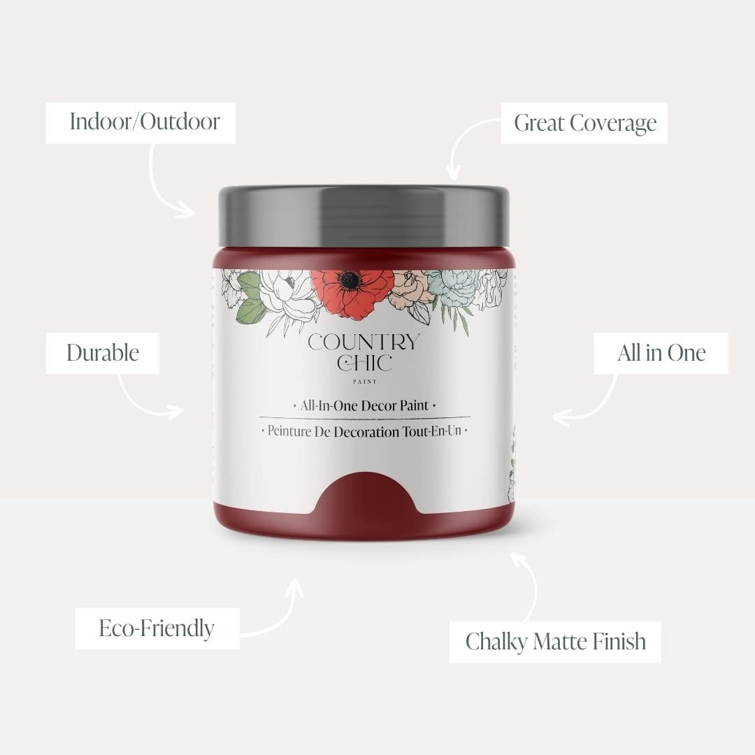 Chalk Paint with Built-In Top Coat for Long-Lasting Finish on Various Surfaces