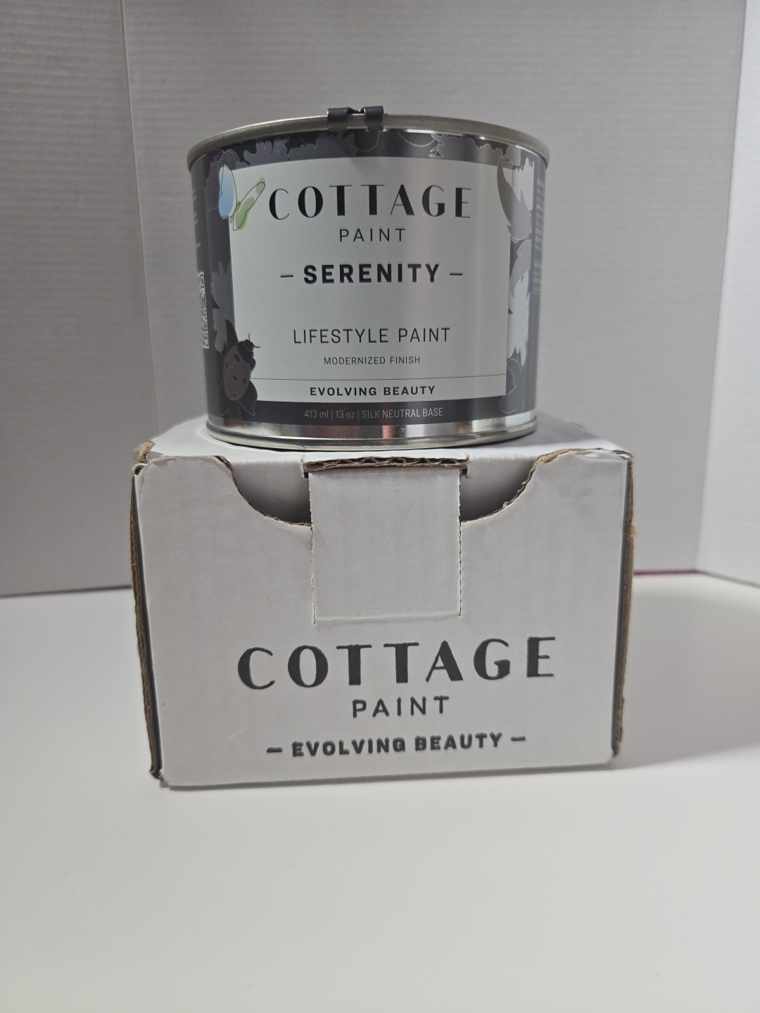 GREY Serenity Silk All-in-One Mineral Chalk Paint Furniture Decor Cabinets 16oz