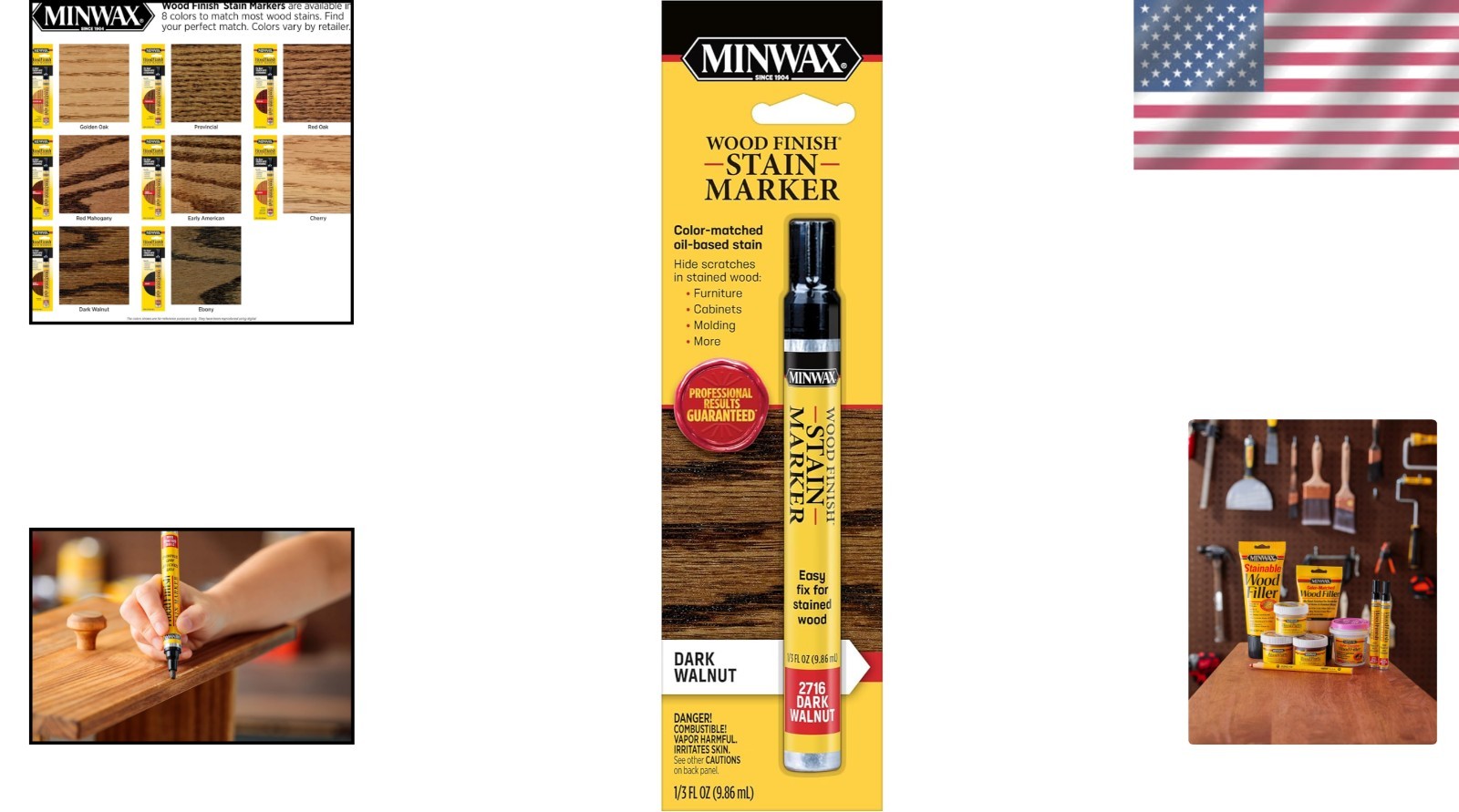 Versatile Dark Walnut Wood Stain Marker – Touch-Up Pen for Furniture and DIY