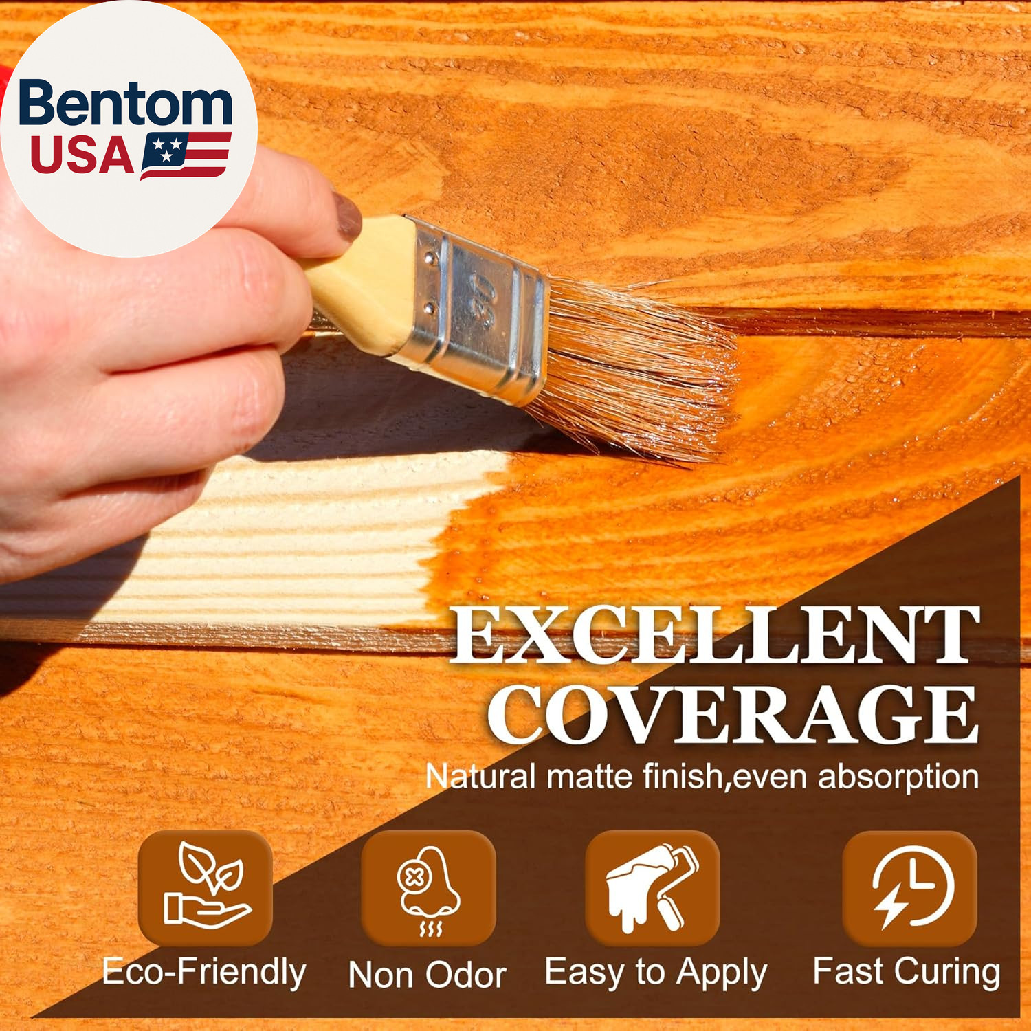 Red Cherry Wood Stain, 8.5Oz Water Based Wood Stain, Matte Wooden Fast Drying Cu