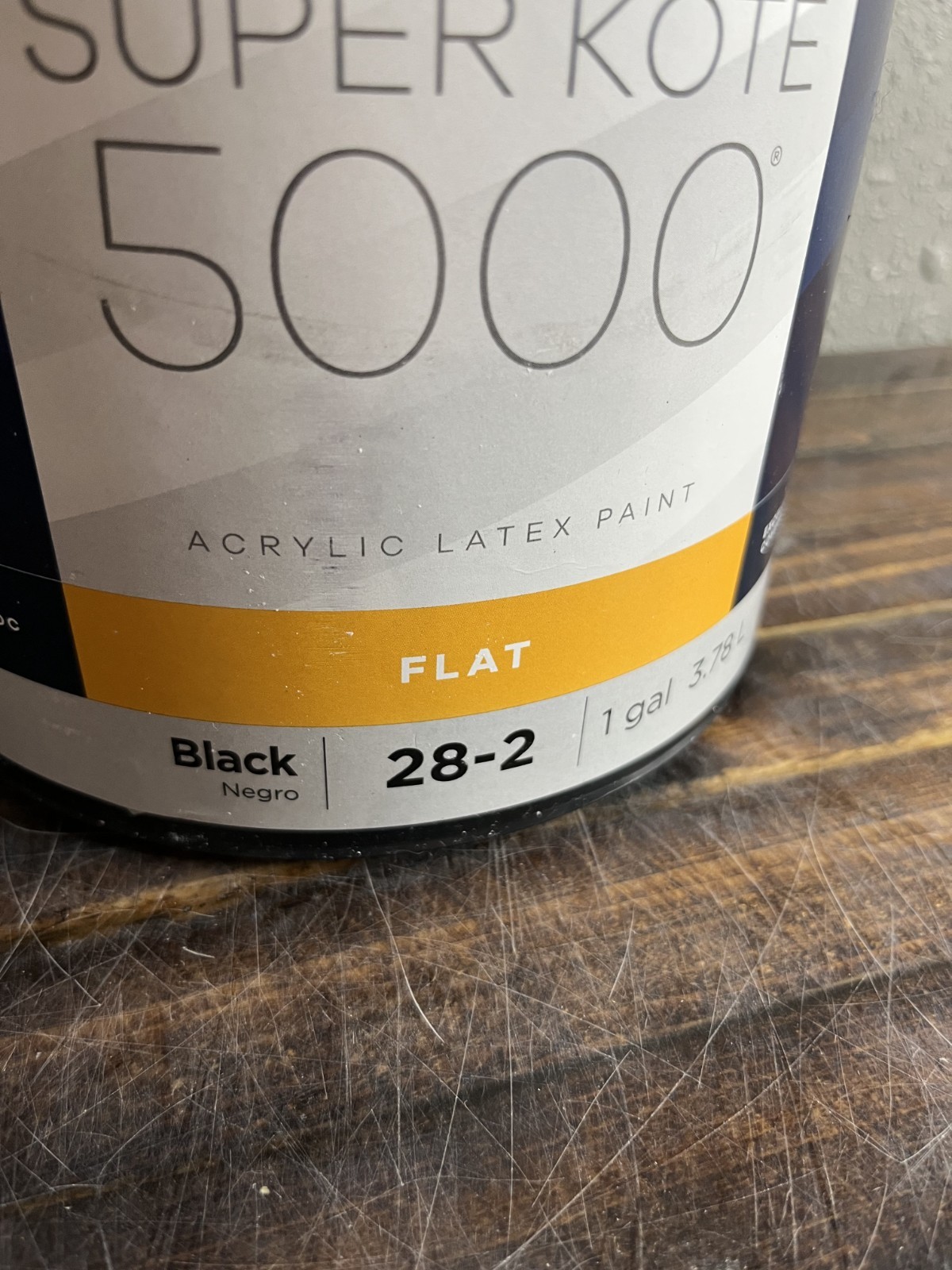 Coronado Super Kote 5000 Interior Acrylic Latex Paint Black Flat 1 Gallon 28-2