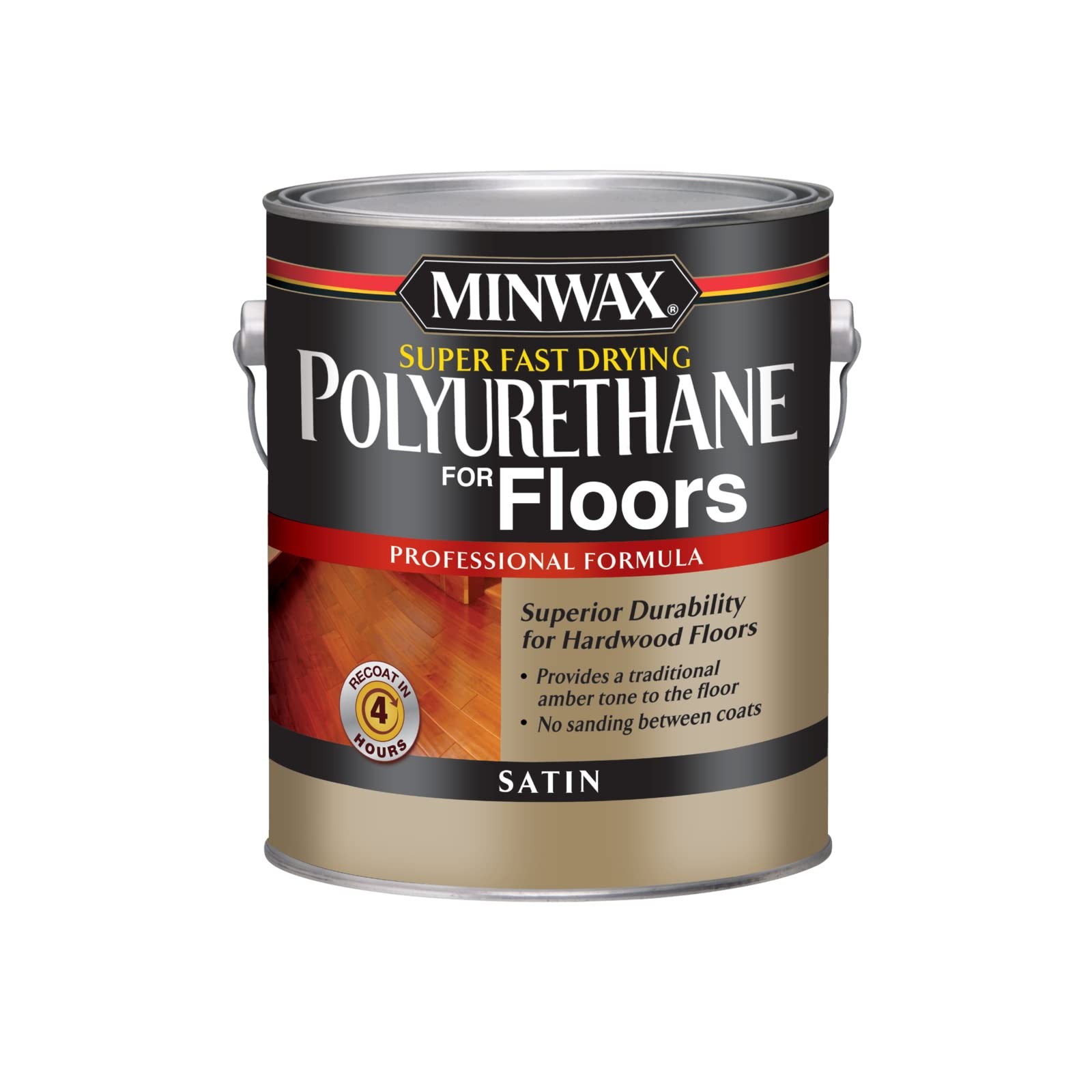 Minwax Super Fast Drying Polyurethane for Floors Satin Clear Top Coat 1 Gallon