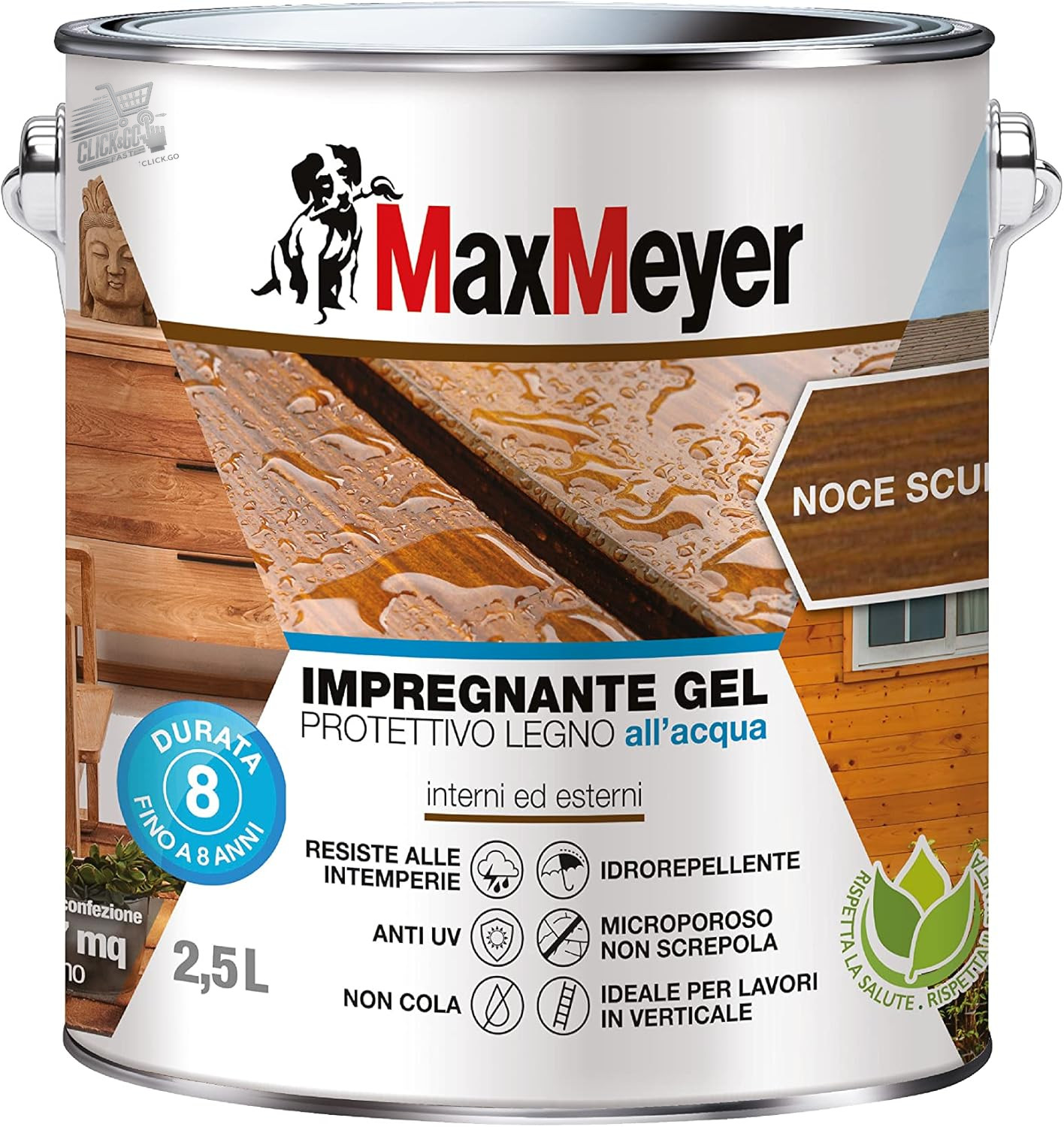 DARK WALNUT WATER GEL IMPREGNATOR 2.5L WOOD EXTERIOR PROTECTIVE WAX EFFECT