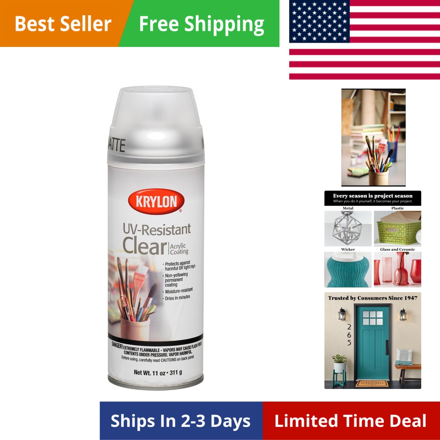 Gallery Series Artist and Clear Coatings Aerosol, 11-Ounce, UV-Resistant Matt…