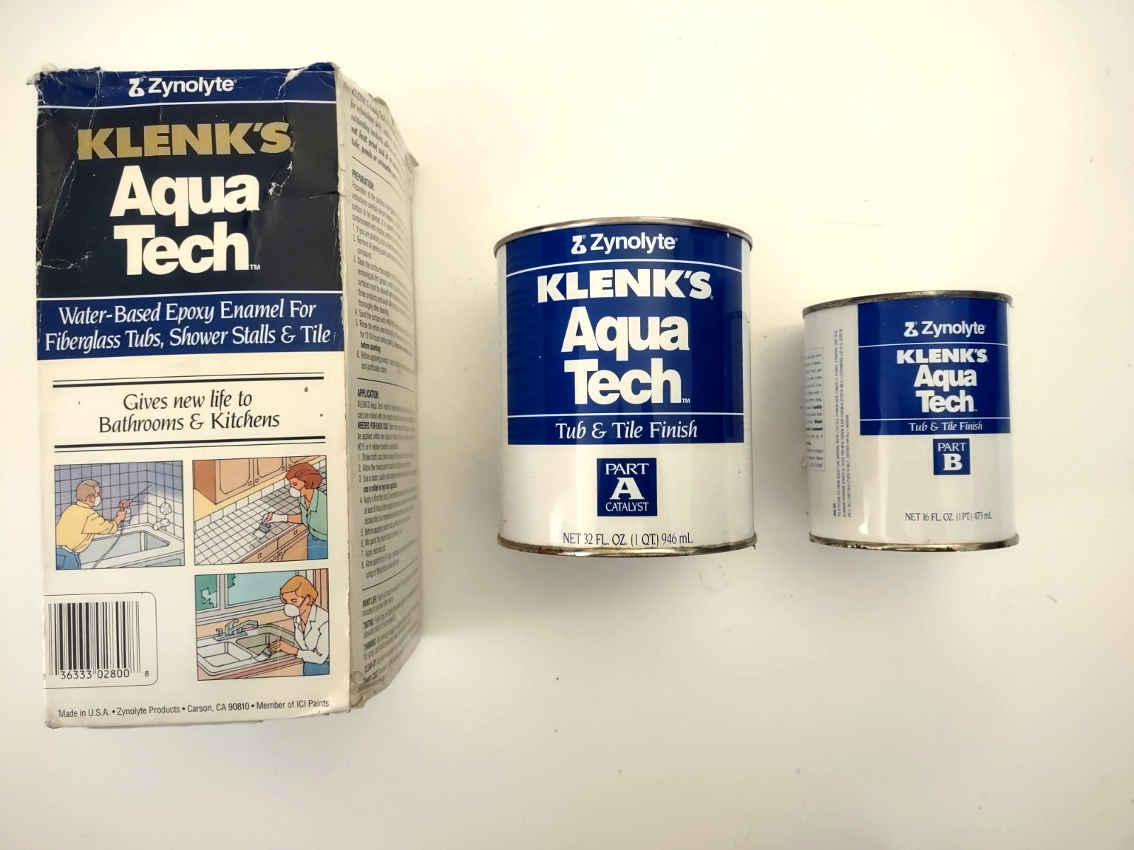 Zynolyte Klenks Aqua Tech Water Based Epoxy Enamel Tub & Tile Finish 48 Fl Oz