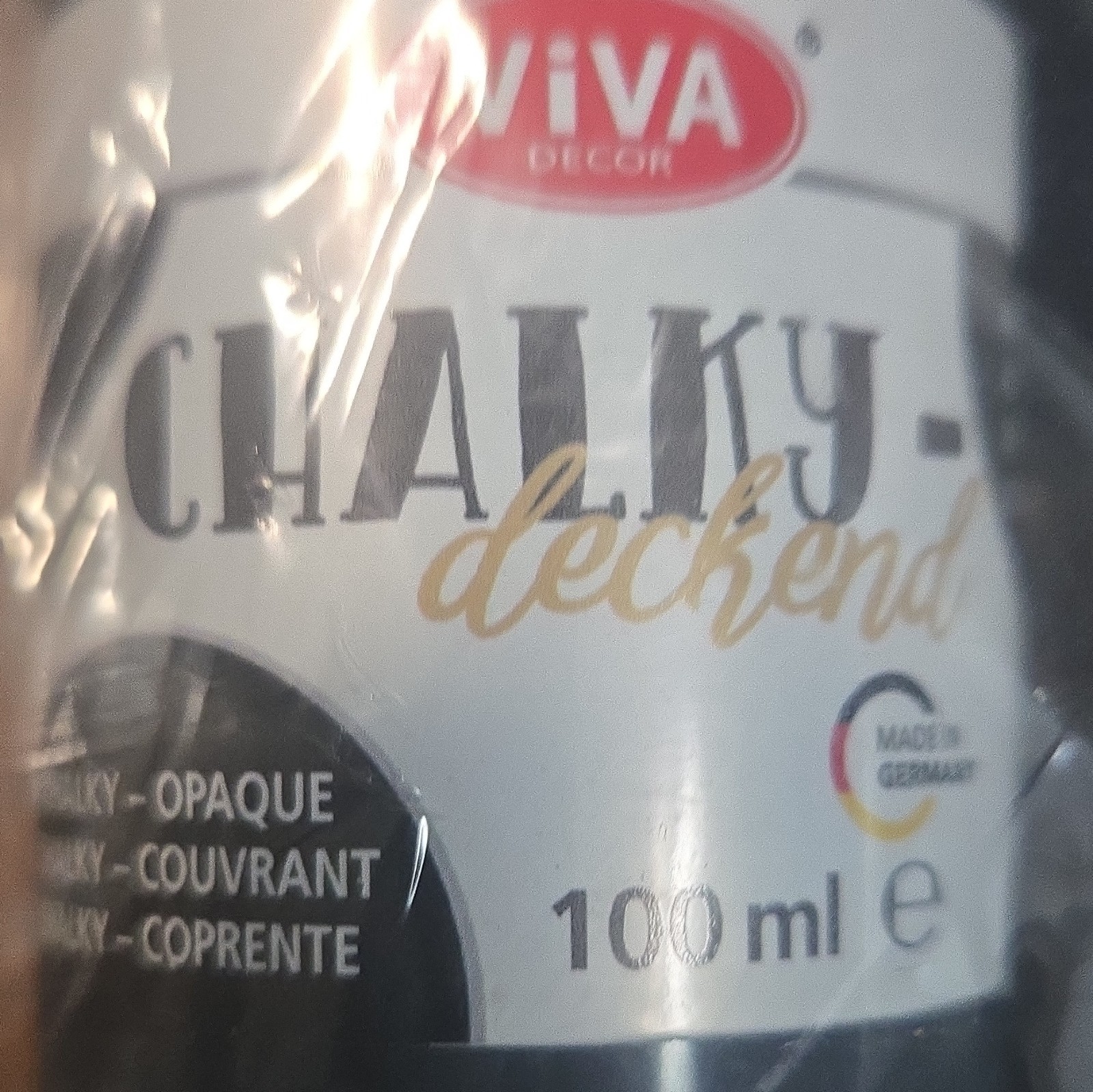 Viva Decor Specialty Chalky Opaque Paint, Wool White, 100 ml