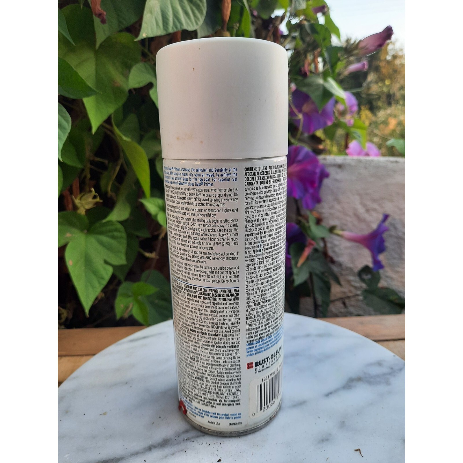 Vintage Rust-Oleum Painter’s Touch Sandable Primer Spray Paint Can White 1999