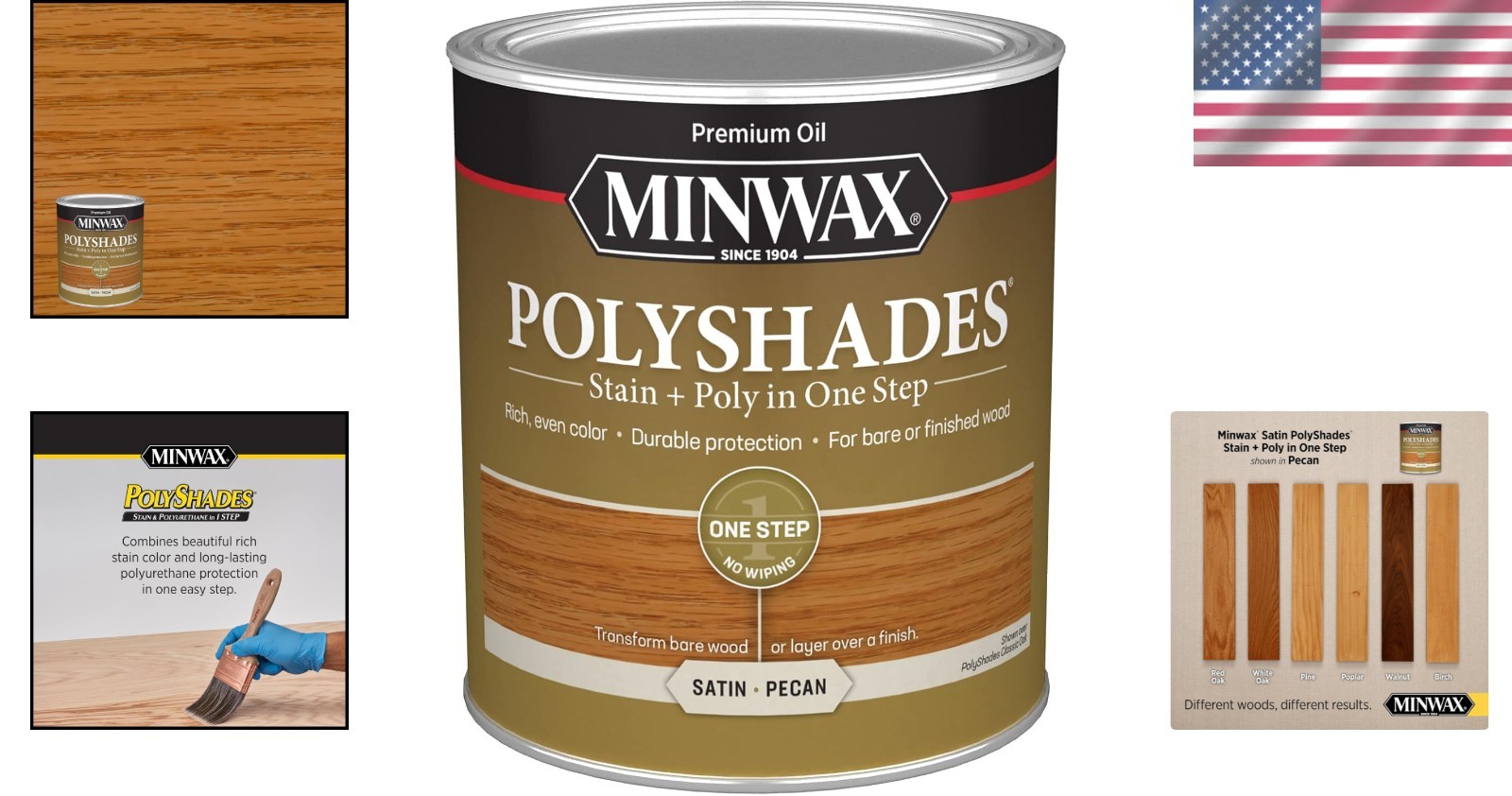PolyShades Antique Walnut Wood Stain + Polyurethane Finish – 2 in 1