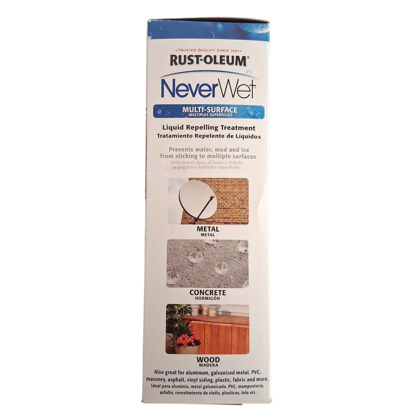 NEVER WET RUST-OLEUM FROSTED CLEAR MULTI-SURFACE LIQUID REPELLING TREATMENT 18oz