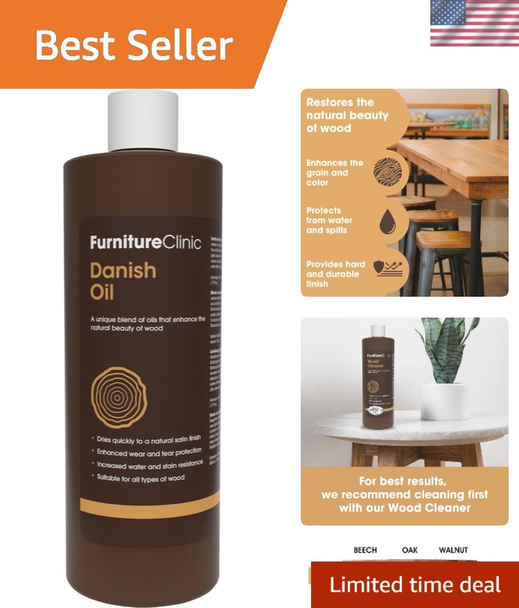 Danish Oil 17oz | Professional Quality Wood Care for Interior & Exterior Use