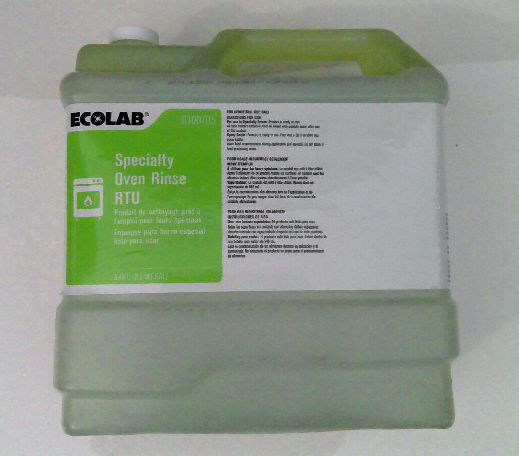 Ecolab 6100705 Specialty Oven Rinse RTU ( 2.5 GALLON ) Exp. 12/2023