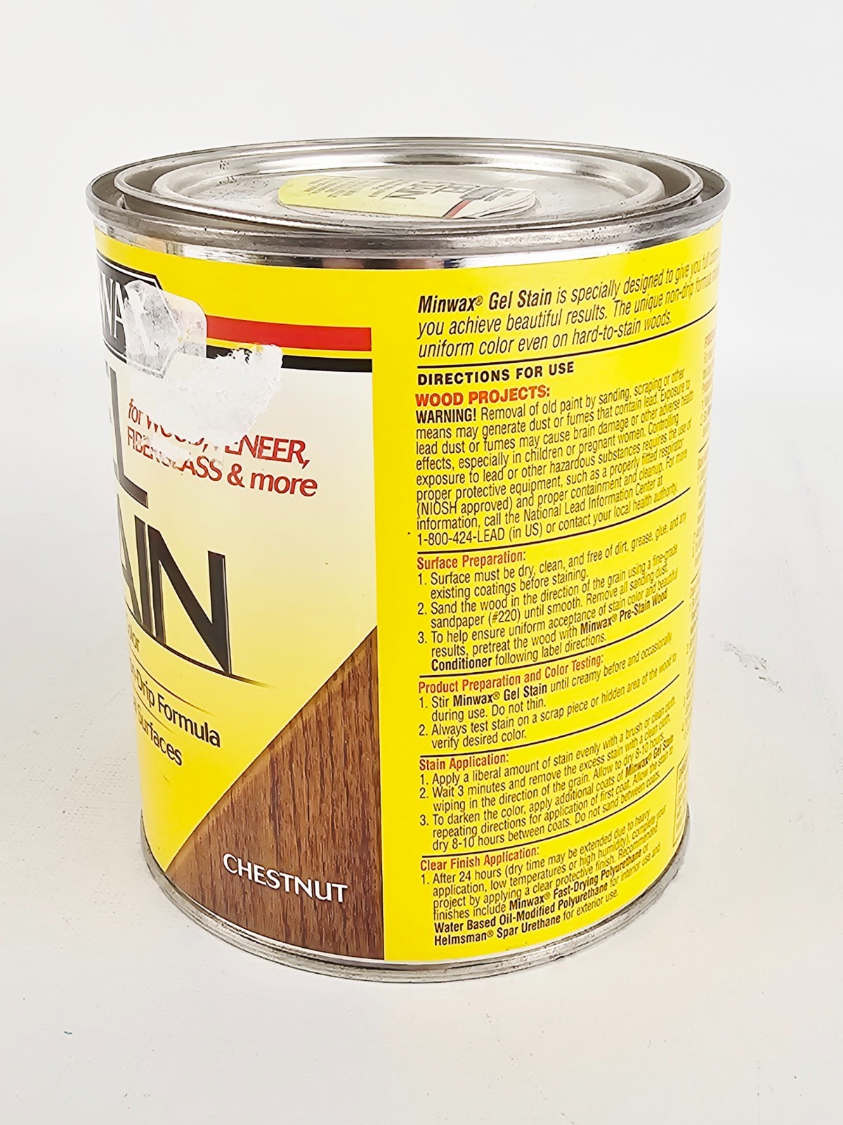 Minwax Gel Stain Interior Wood Finish Oil Based Chestnut 1 Quart