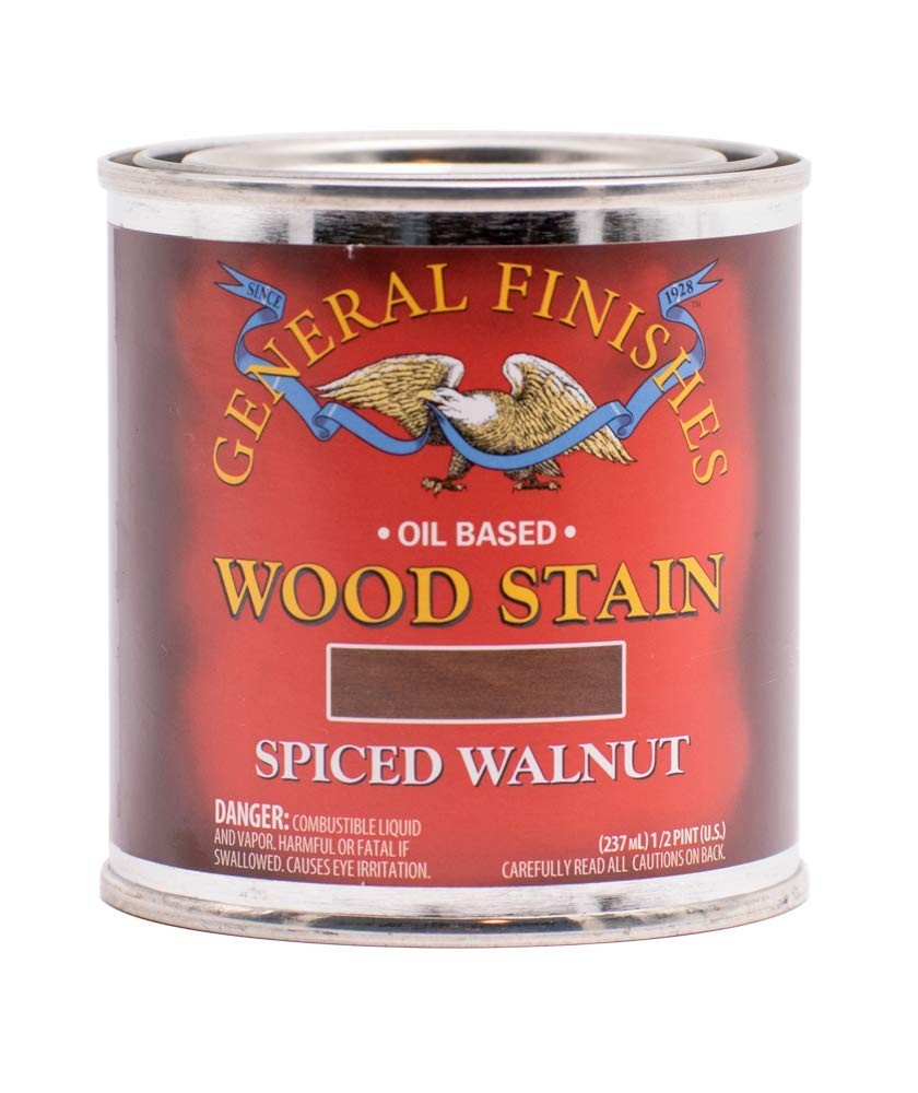General Finishes Oil Based Penetrating Wood Stain, 1/2 Pint, Spiced Walnut