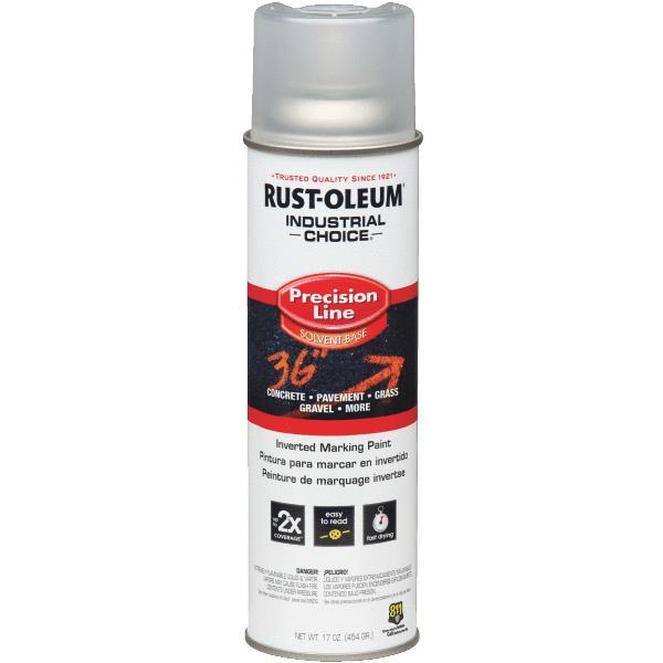 (12)-Clear 17 Oz RustOleum Industrial Choice Inverted Marking Spray Paint1601838