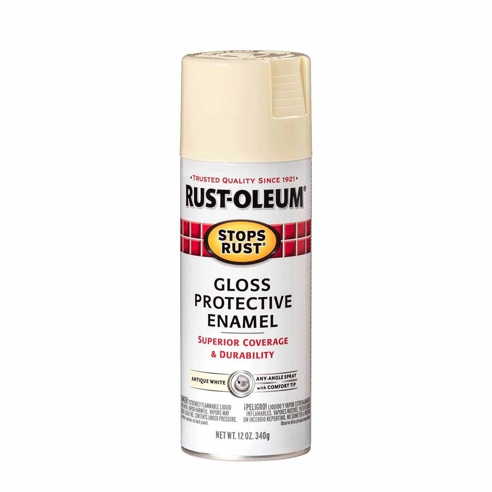 Rust-Oleum 7794830 Stops Rust Protective Enamel Spray Paint 12 oz Antique White