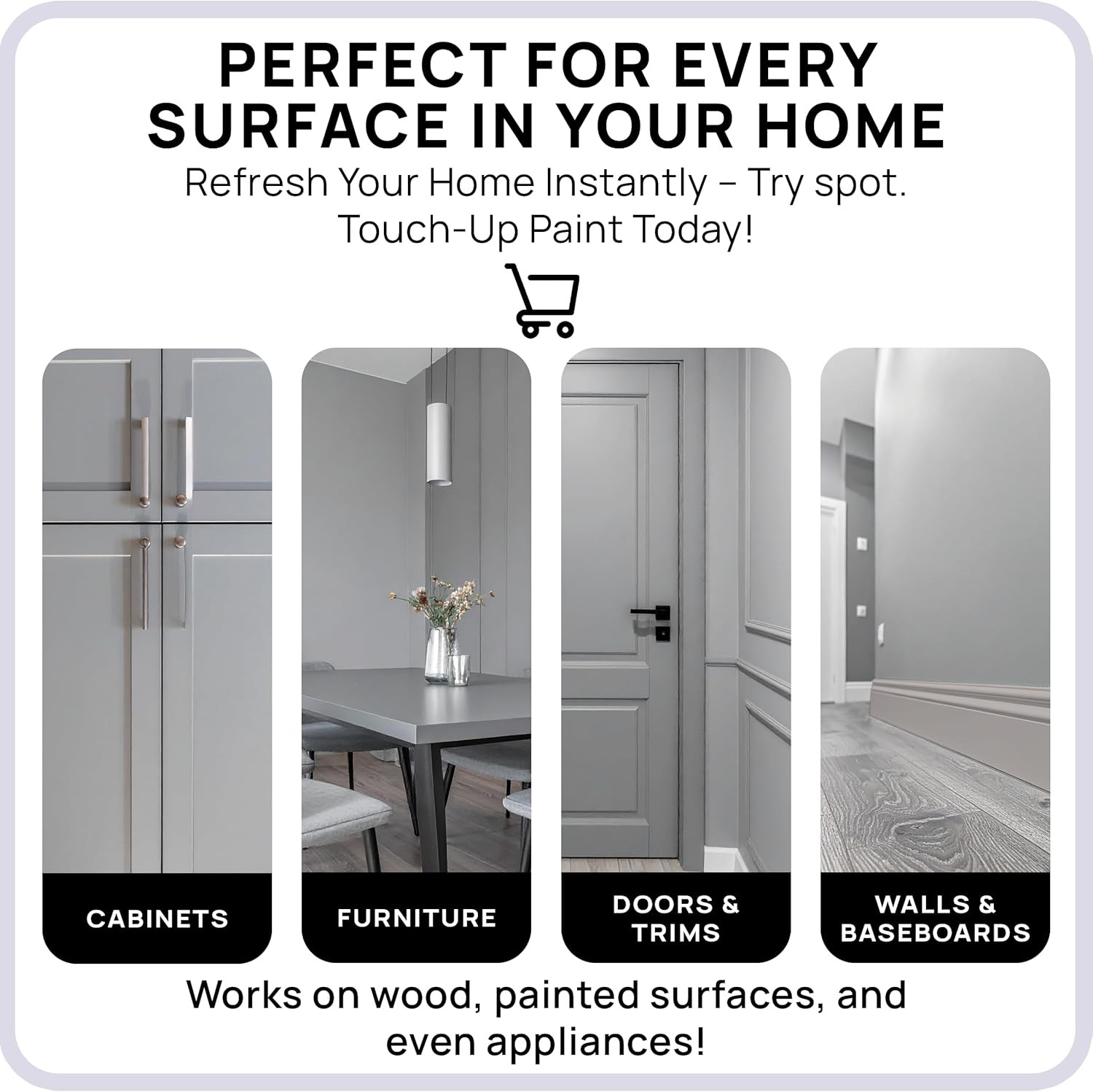 Touch-up Paint | Quick-drying, low-odour, eco-friendly formula | Three-piece set