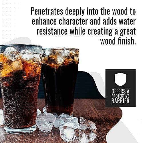 Pure Tung Oil for Wood Finishing – Food Grade, Waterproof, 16 oz – Ideal for Cut