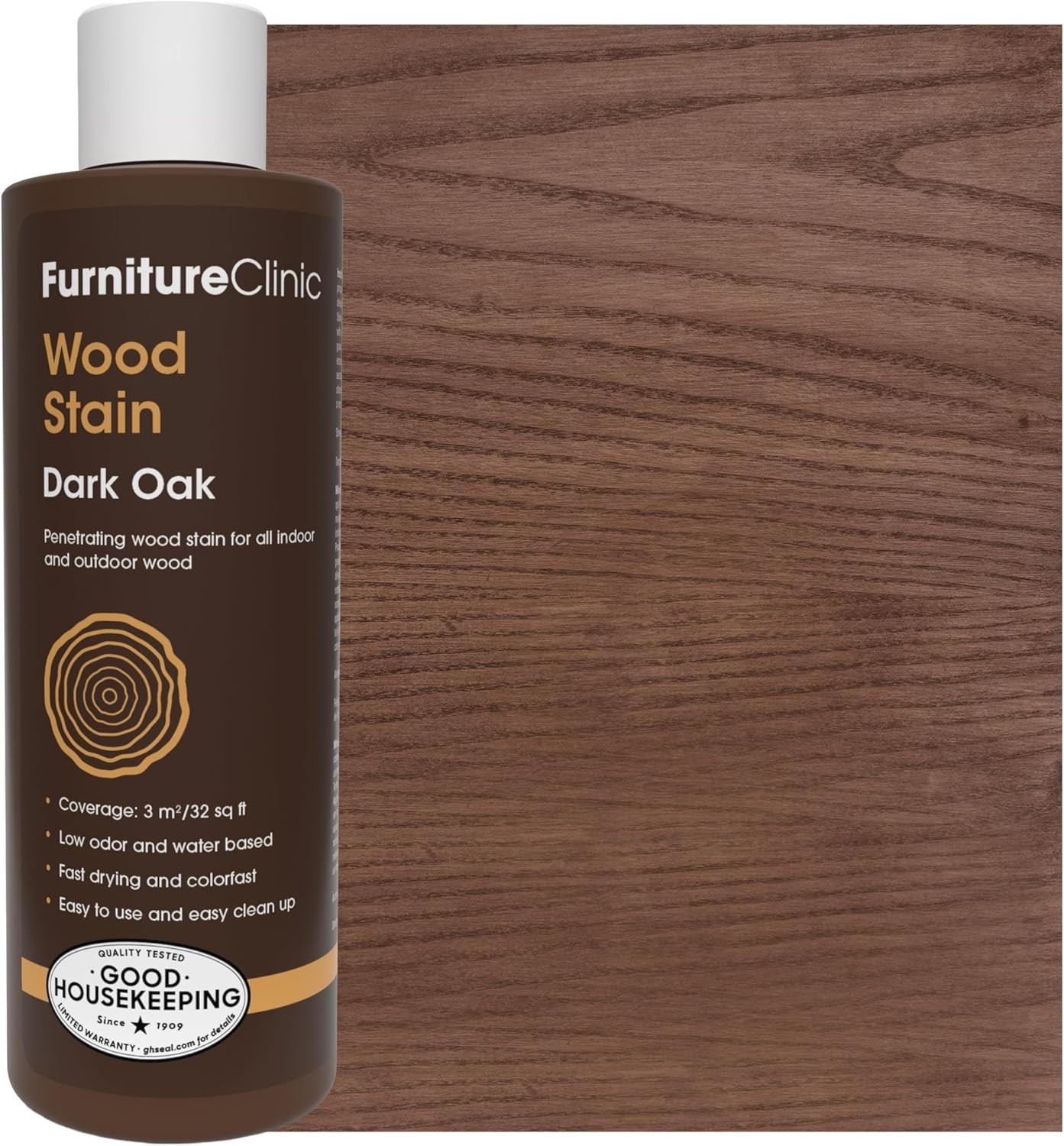 Wood Stain | Dark Oak | Water Based | Fast Drying, Low Odor, & Non-Toxic | fo…
