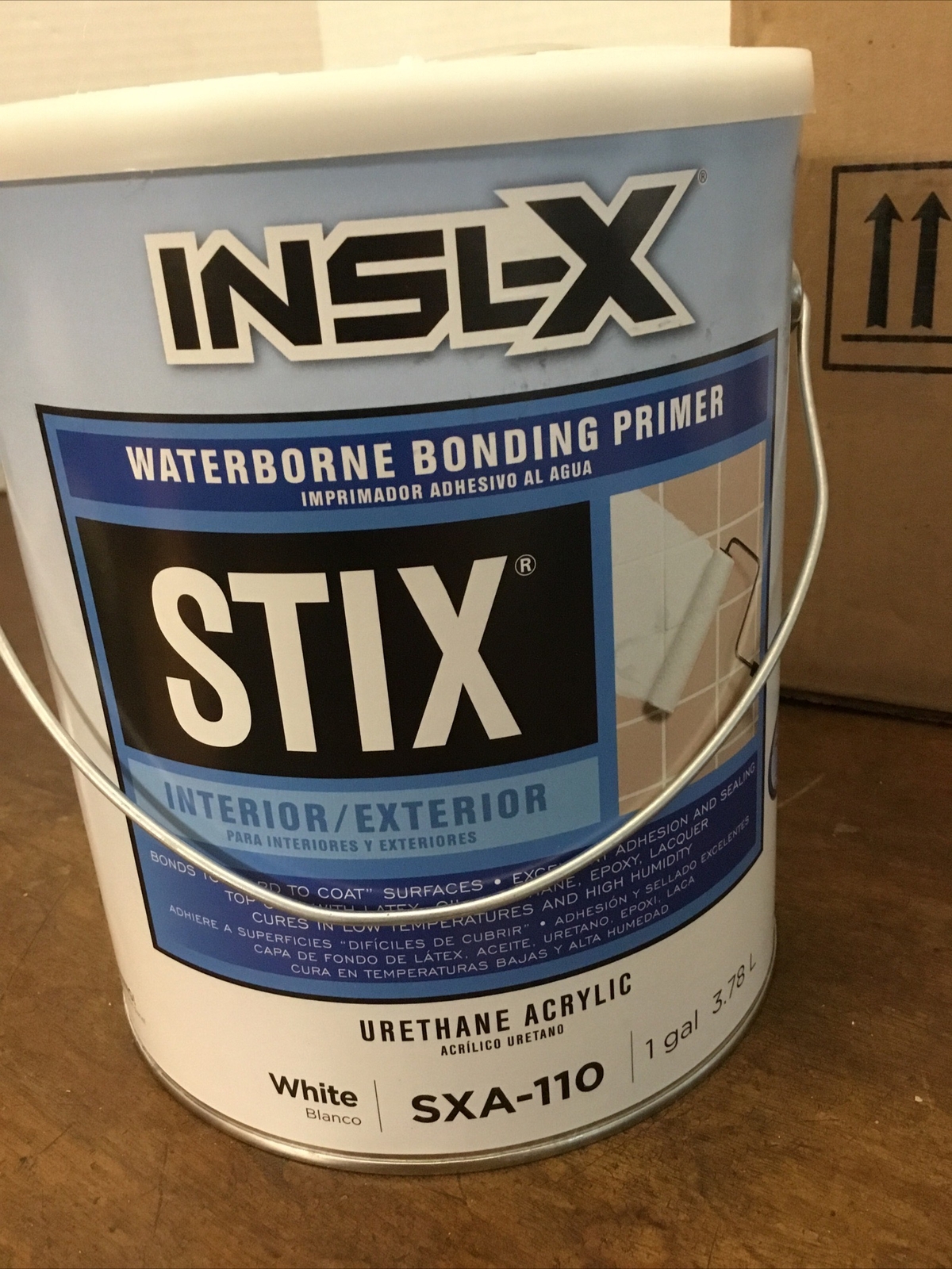 INSL-X Stix Bonding Primer Urethane Acrylic SXA-110 White Int/Ext Gal. Lid Dente