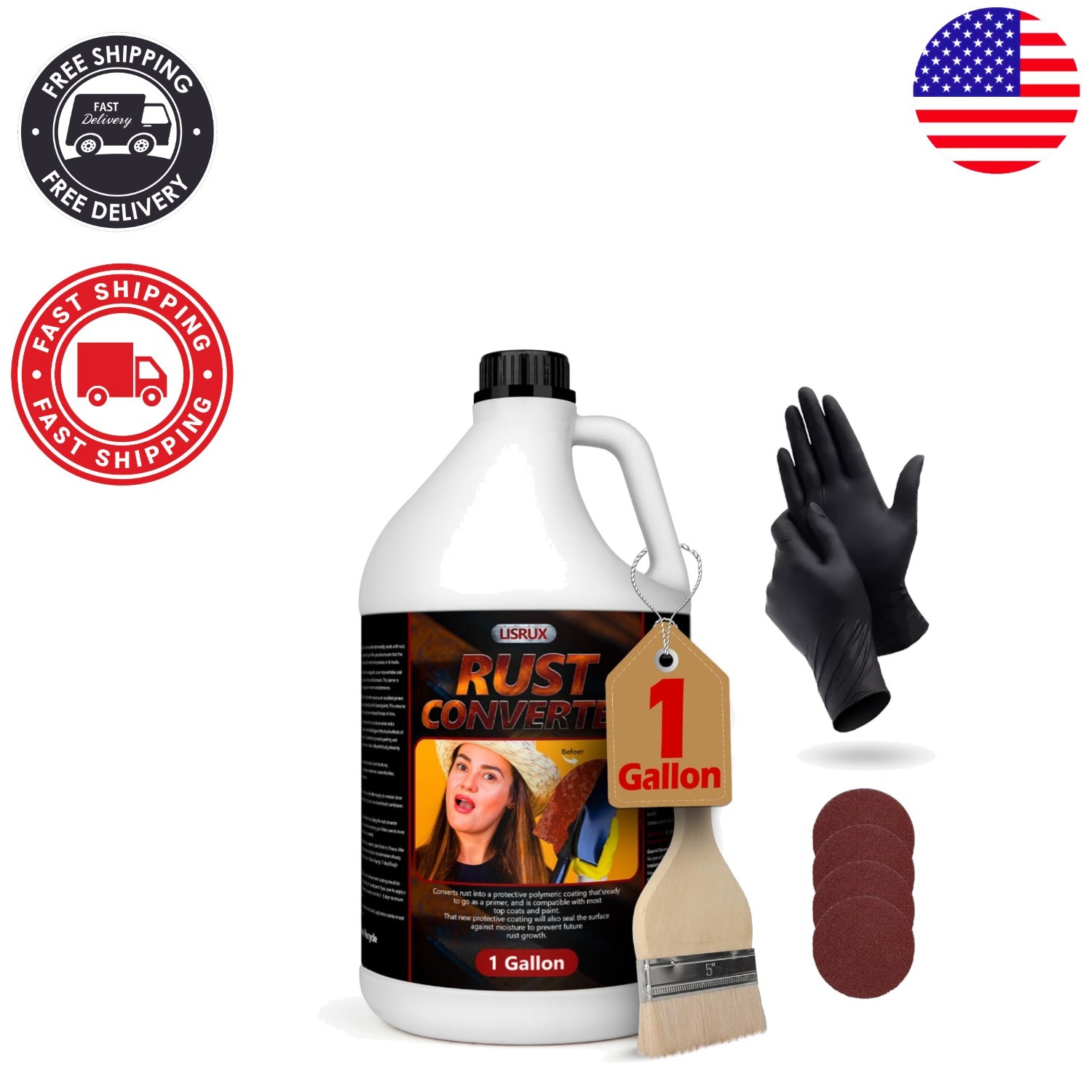 Ultimate 1 Gallon Rust Converter Primer – Water-Based, Stops and Prevents Rust